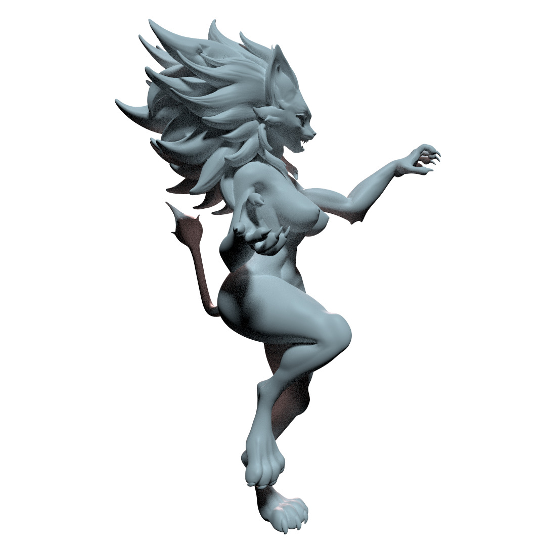 Furry Belladonna figure 3dprint 3D print model_3