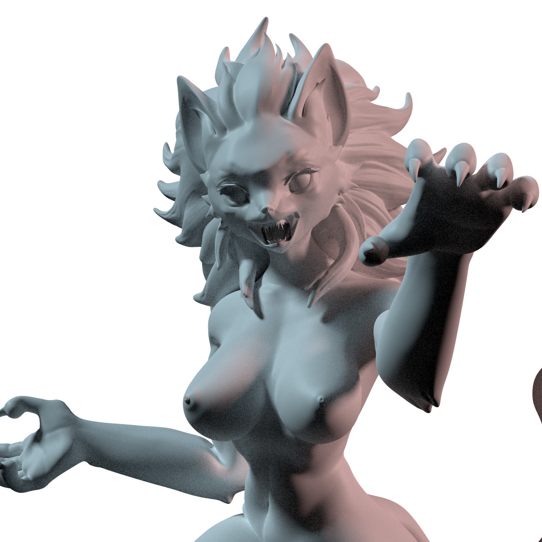 Furry Belladonna figure 3dprint 3D print model_7