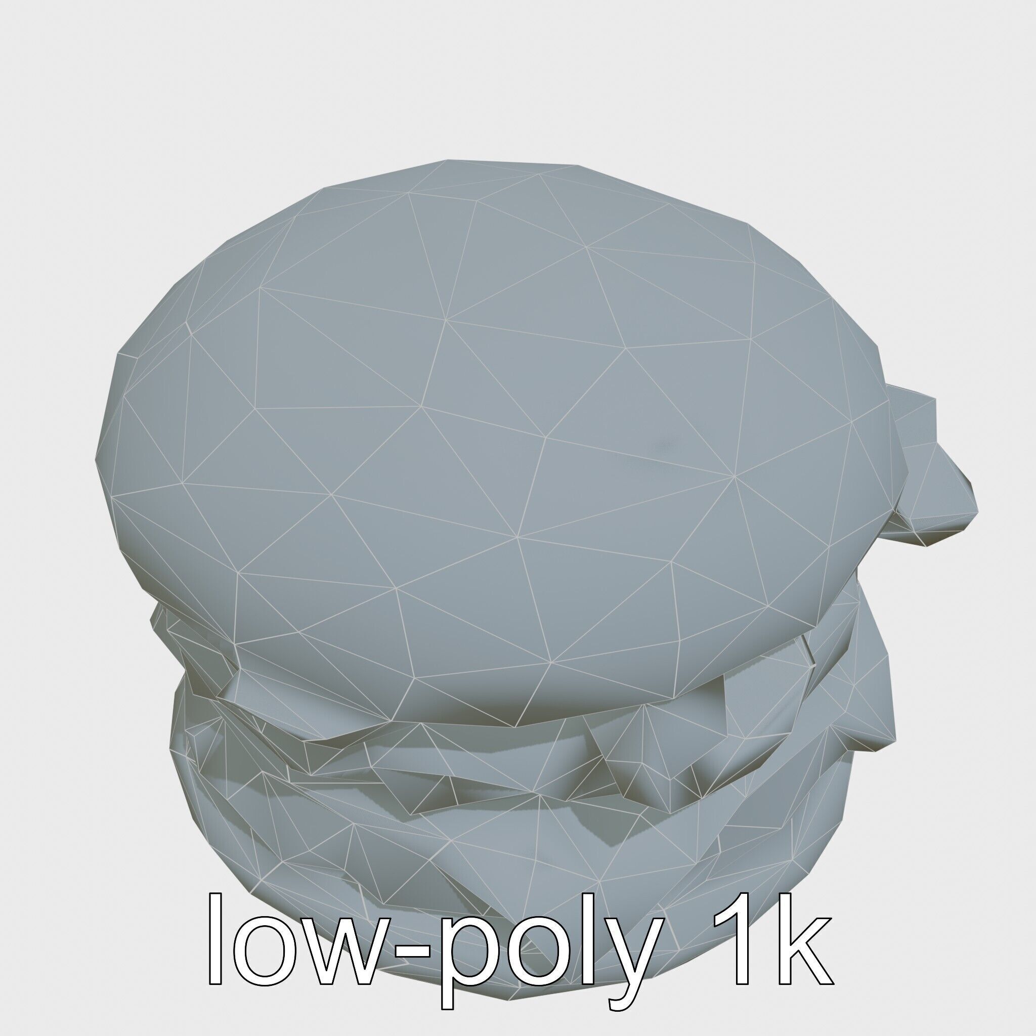 Double Bacon Burger Deluxe model pack Low-poly 3D model_21