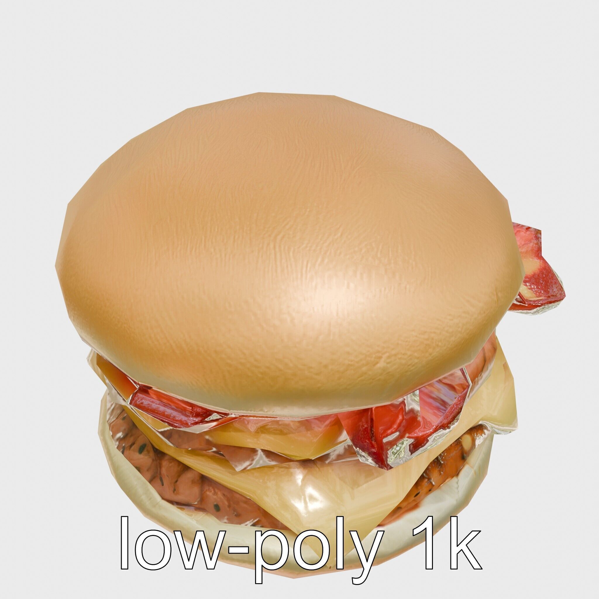 Double Bacon Burger Deluxe model pack Low-poly 3D model_14