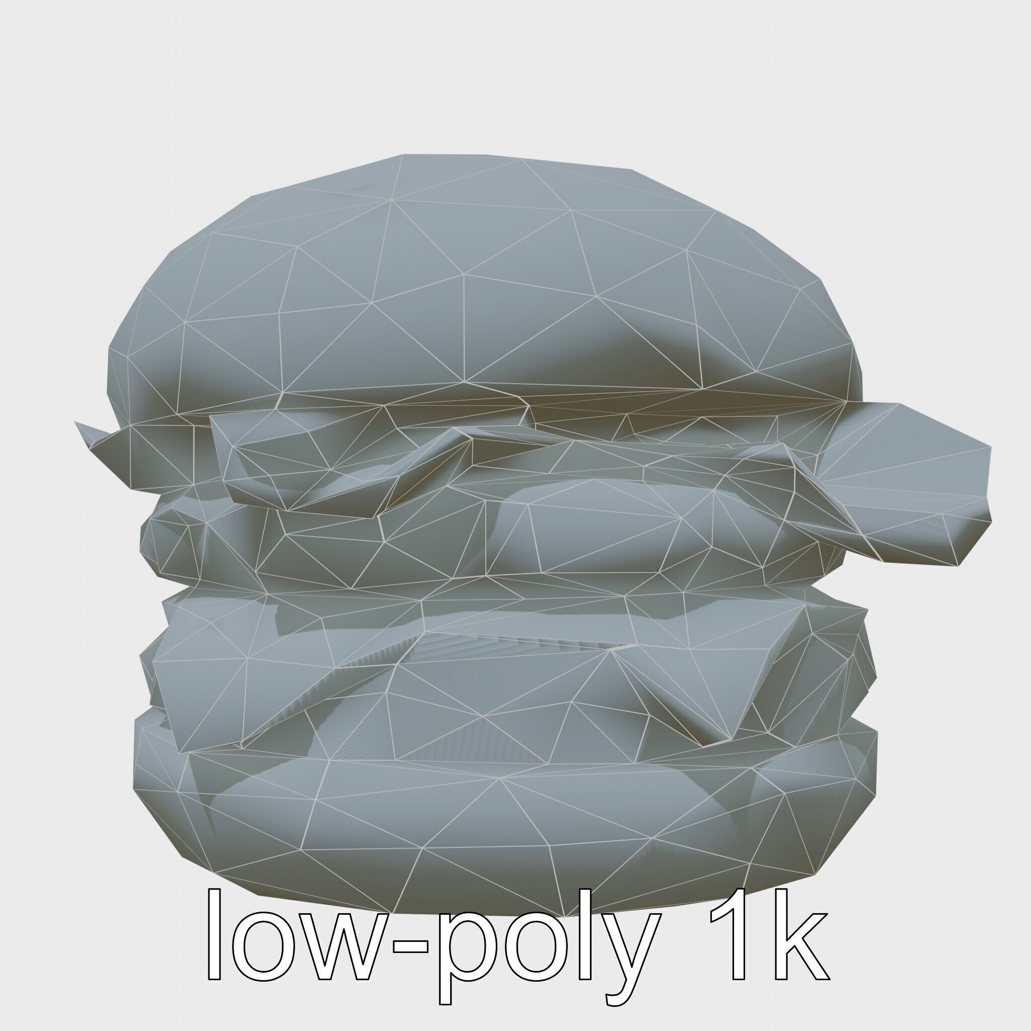 Double Bacon Burger Deluxe model pack Low-poly 3D model_22