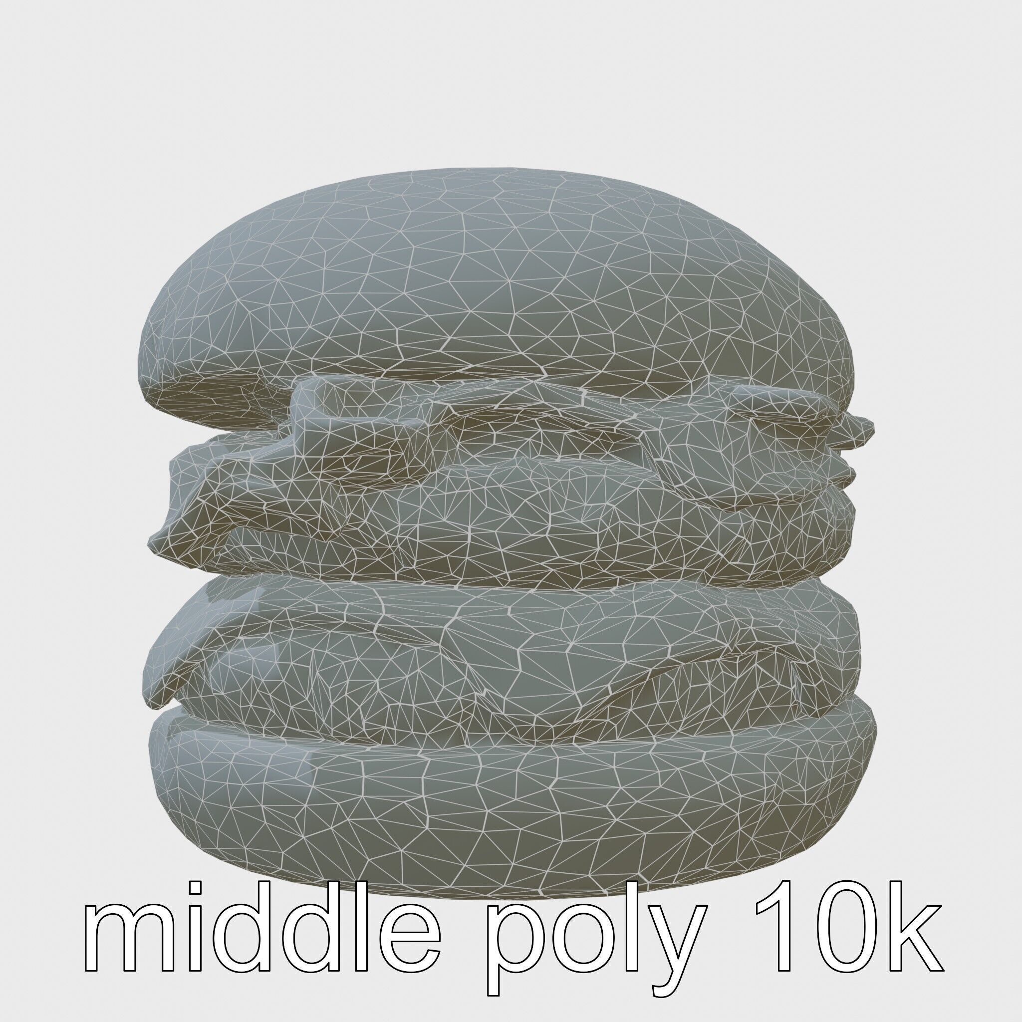 Double Bacon Burger Deluxe model pack Low-poly 3D model_9