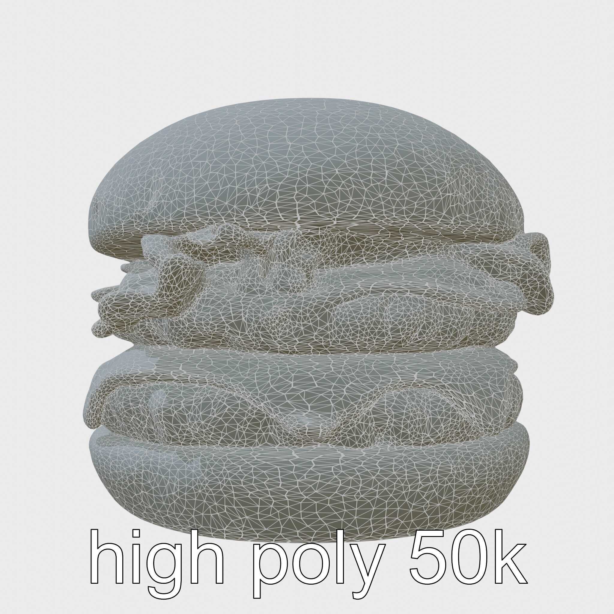 Double Bacon Burger Deluxe model pack Low-poly 3D model_18