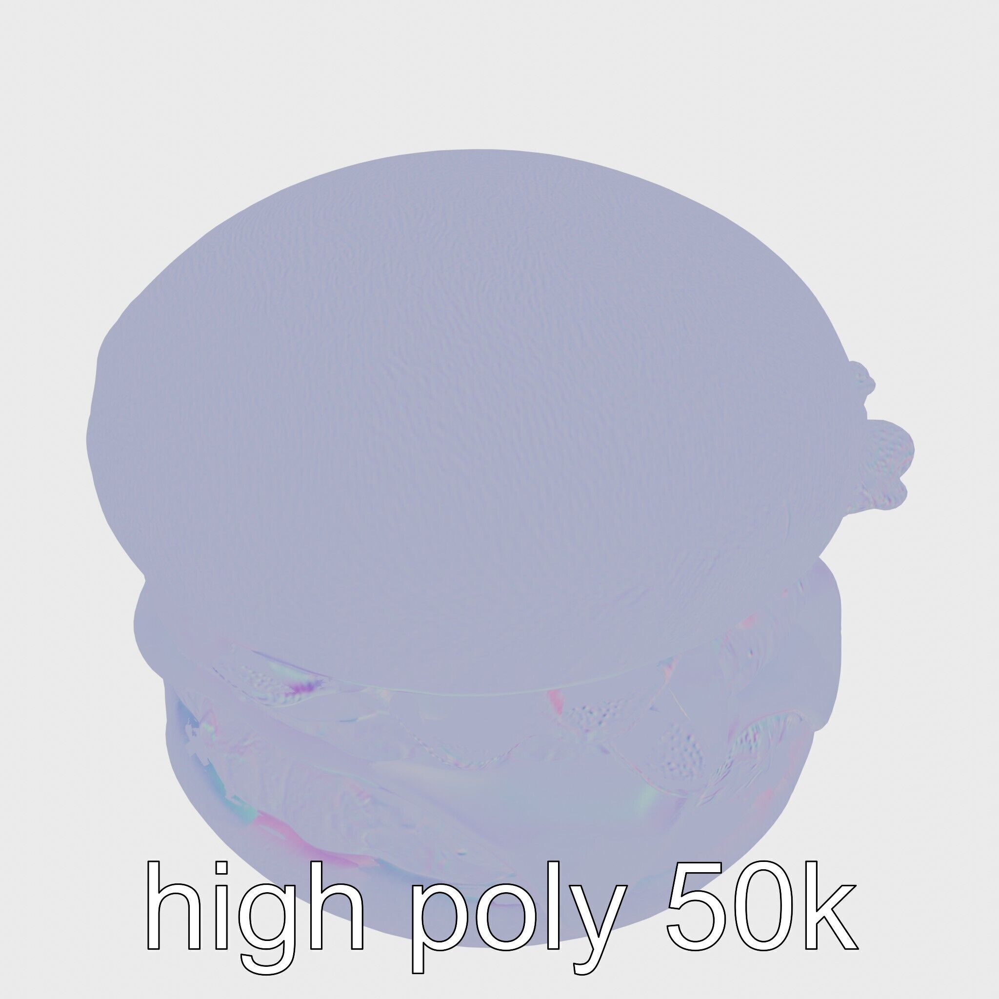 Double Bacon Burger Deluxe model pack Low-poly 3D model_17