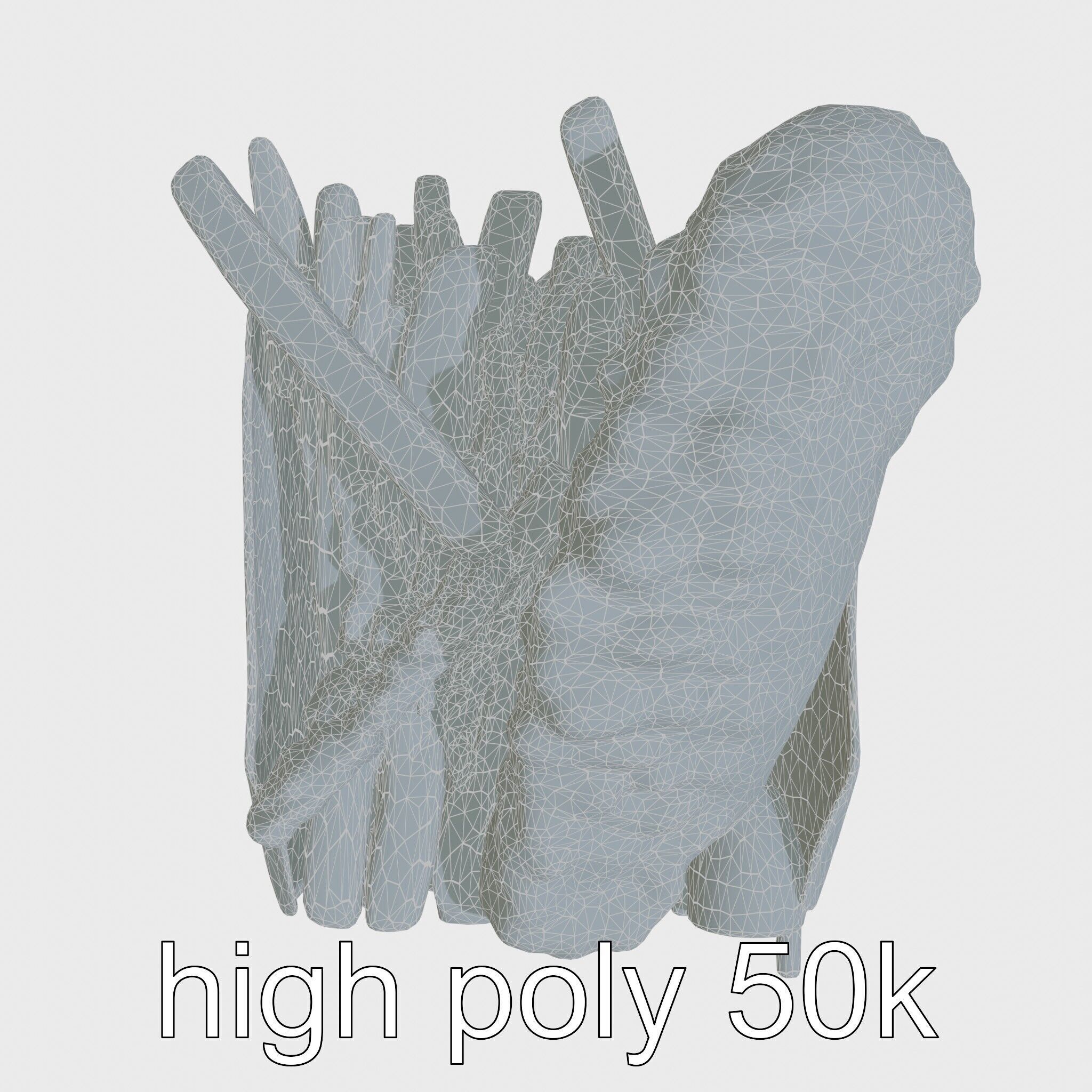 Fish and Chips Classic Food Scene model pack Low-poly 3D model_19