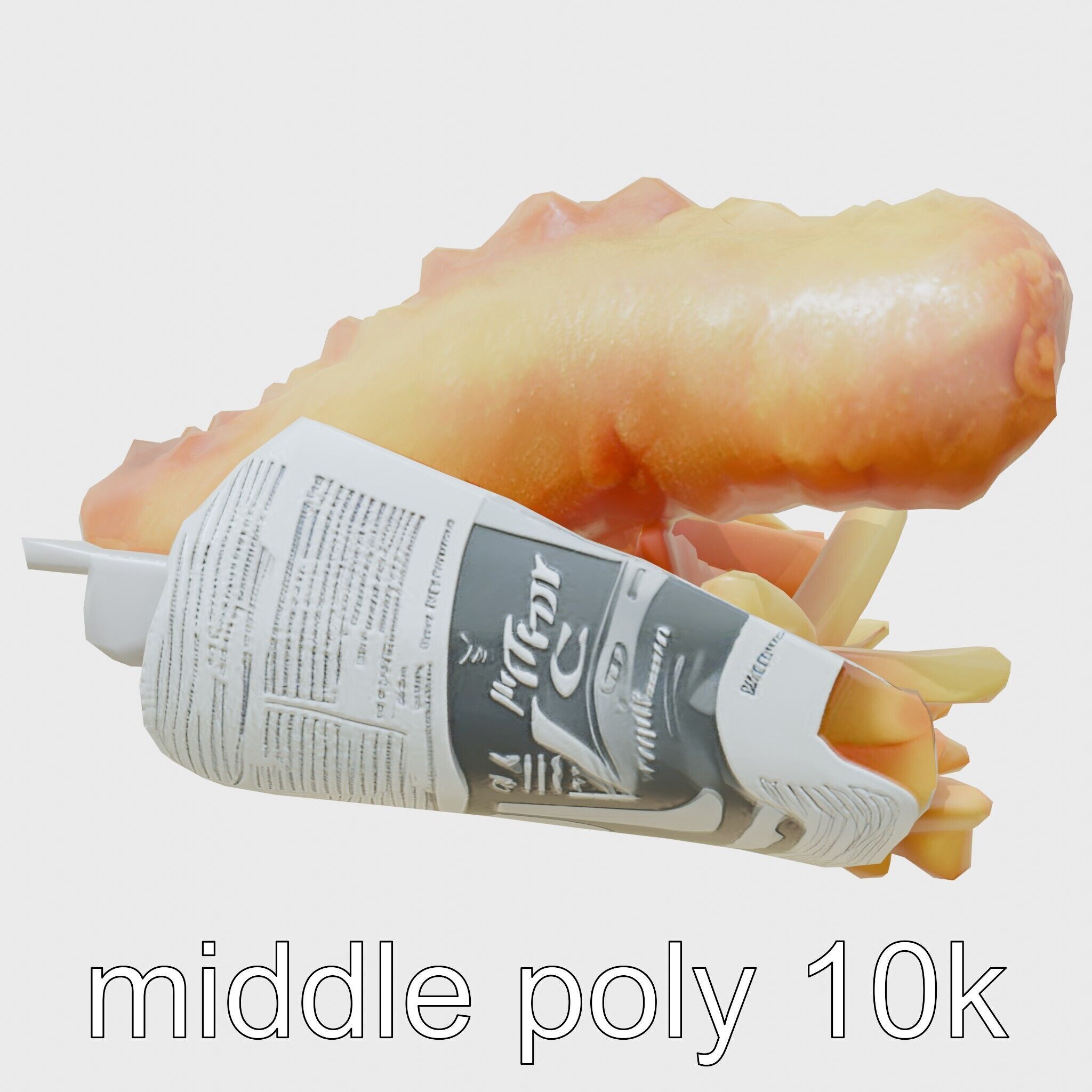 Fish and Chips Classic Food Scene model pack Low-poly 3D model_25