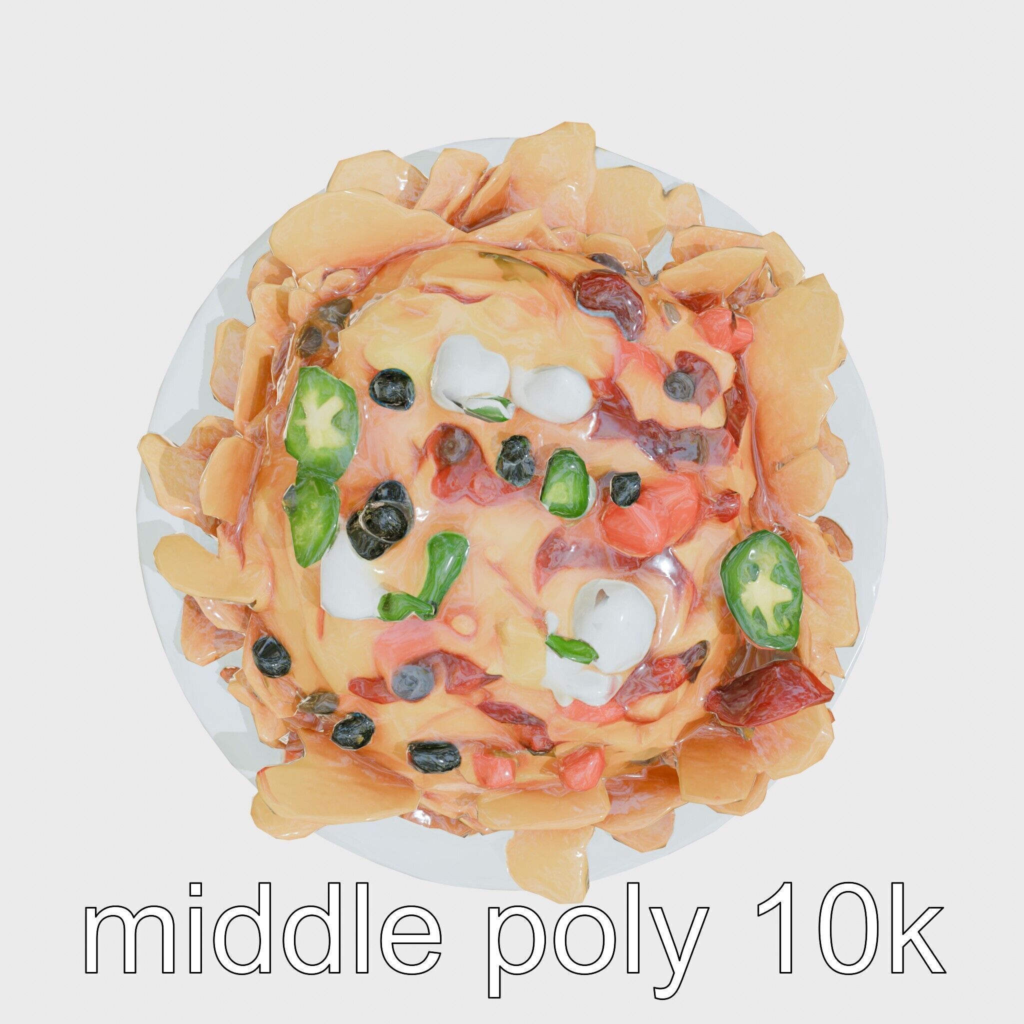 Loaded Nachos Food Display model pack Low-poly 3D model_19