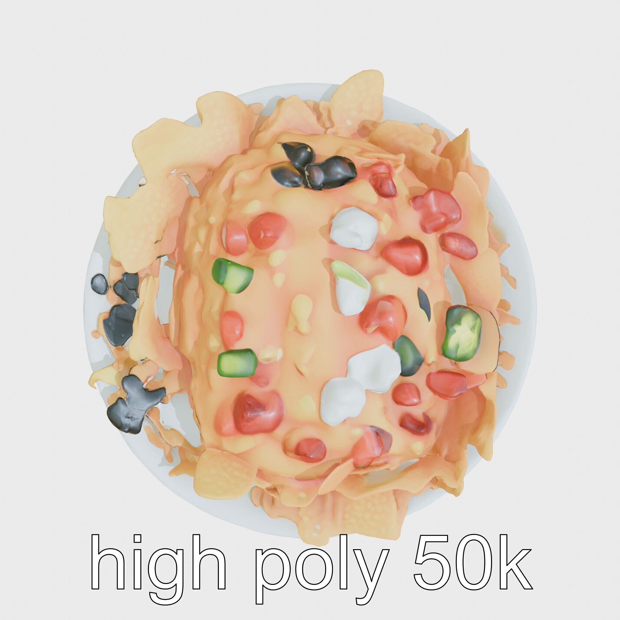 Loaded Nachos Food Display model pack Low-poly 3D model_24