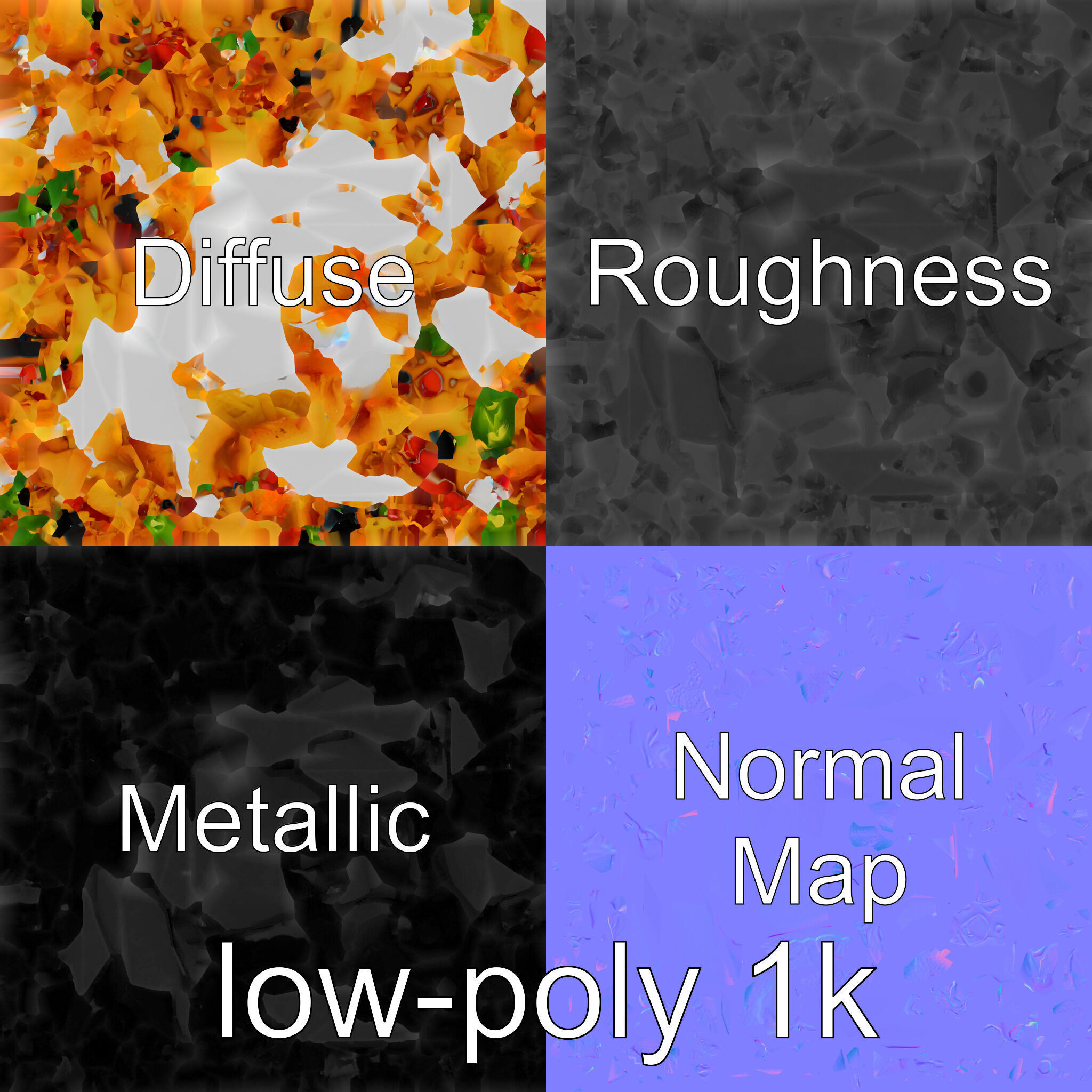 Loaded Nachos Food Display model pack Low-poly 3D model_4