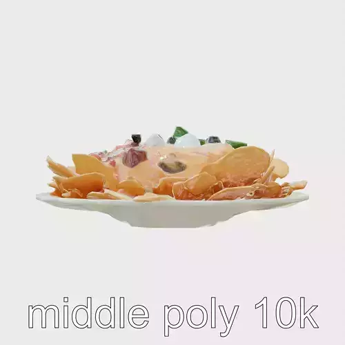 Loaded Nachos Food Display model pack Low-poly 3D model