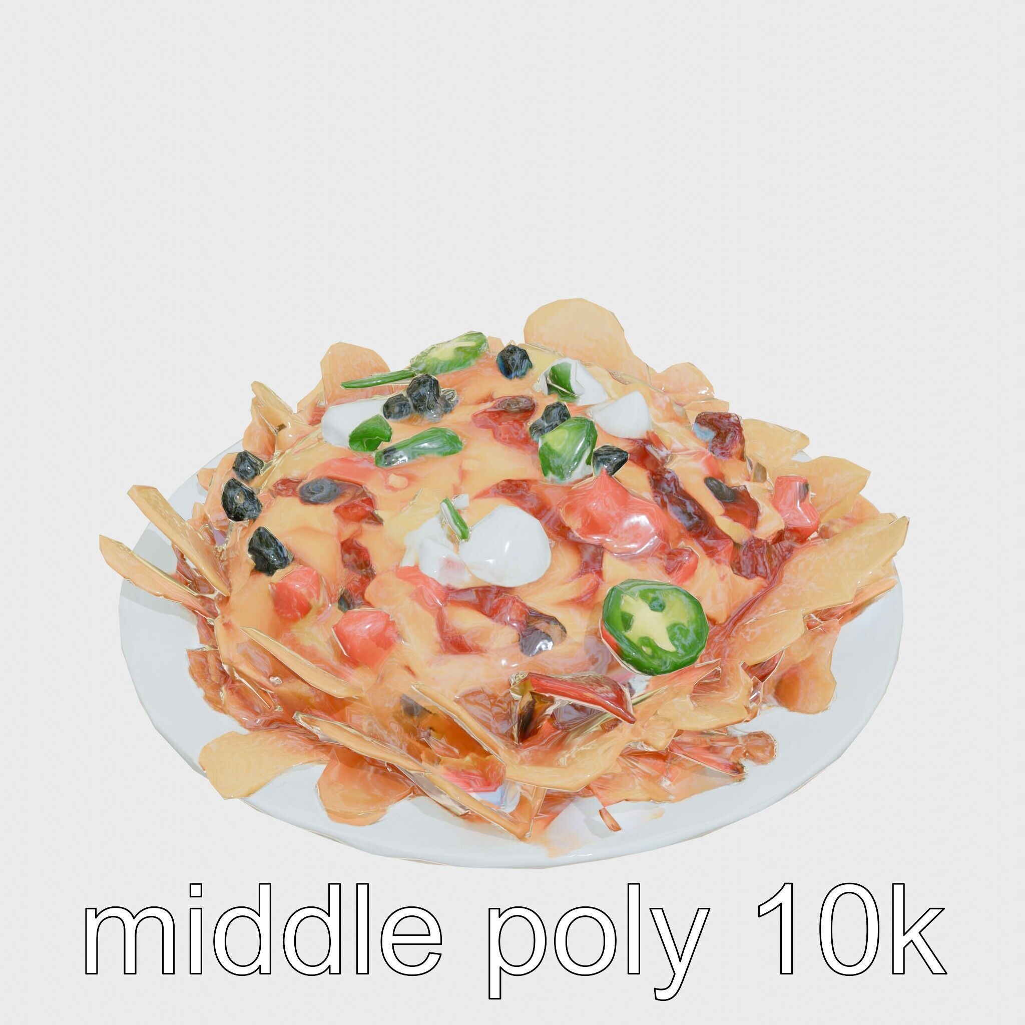 Loaded Nachos Food Display model pack Low-poly 3D model_12