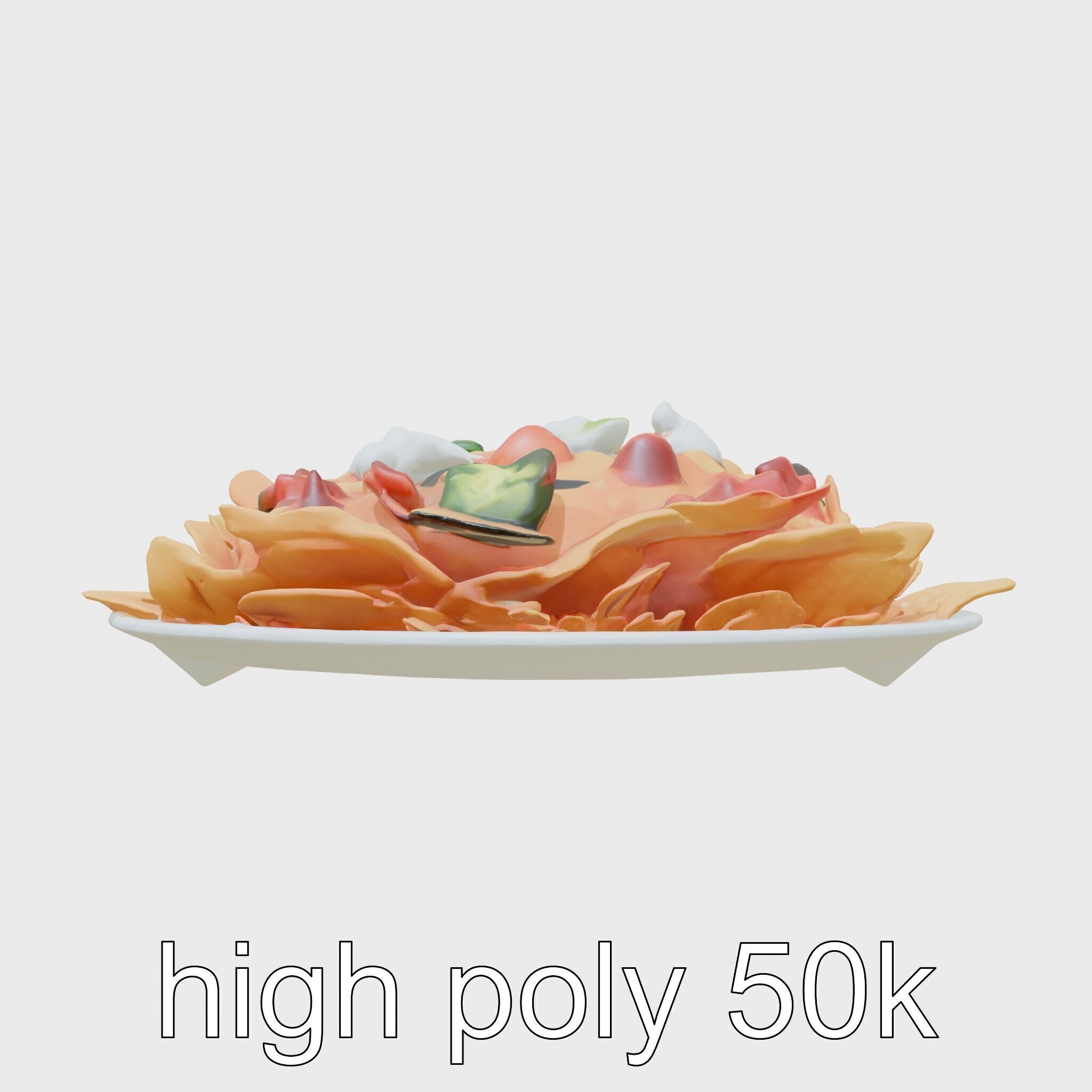 Loaded Nachos Food Display model pack Low-poly 3D model_17