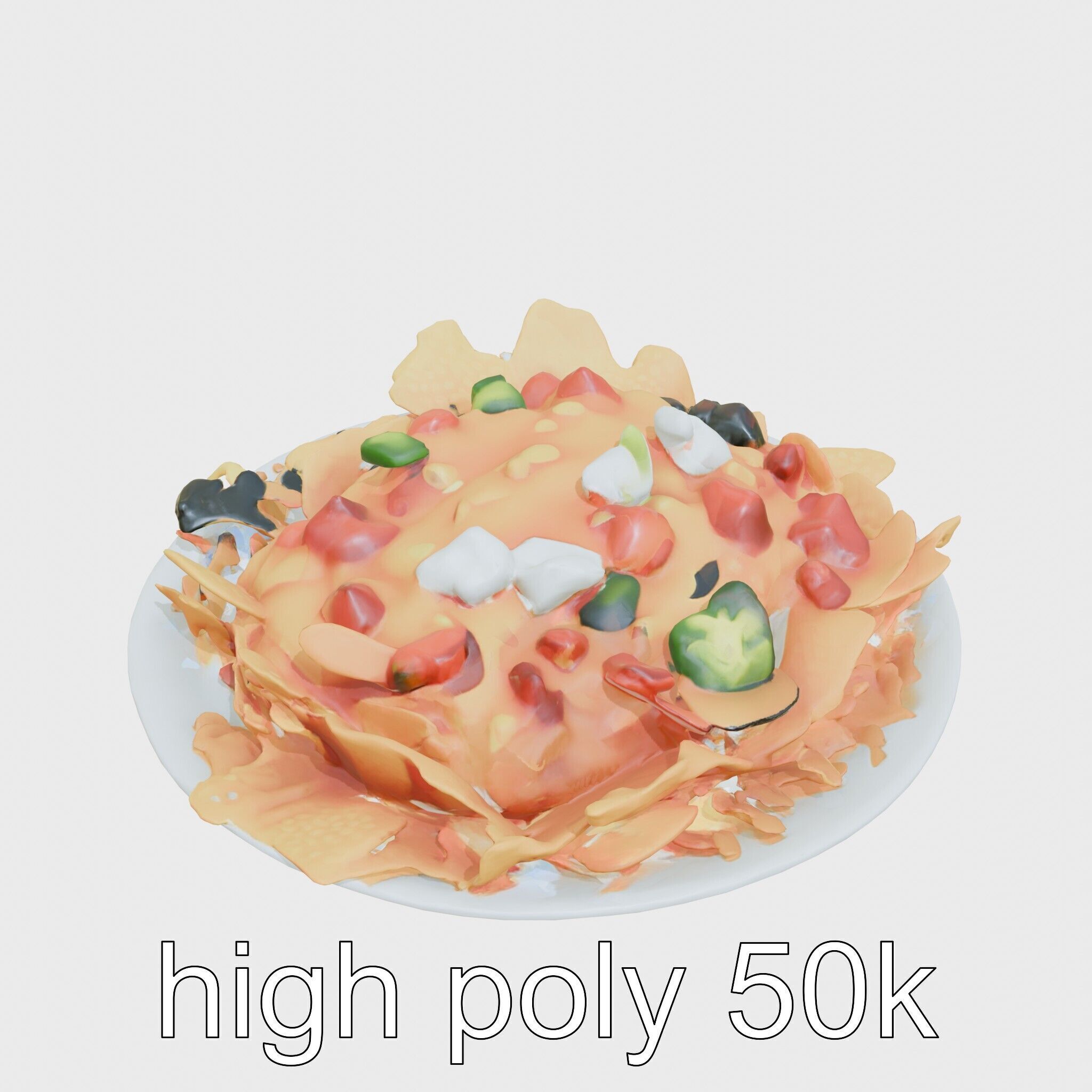 Loaded Nachos Food Display model pack Low-poly 3D model_11