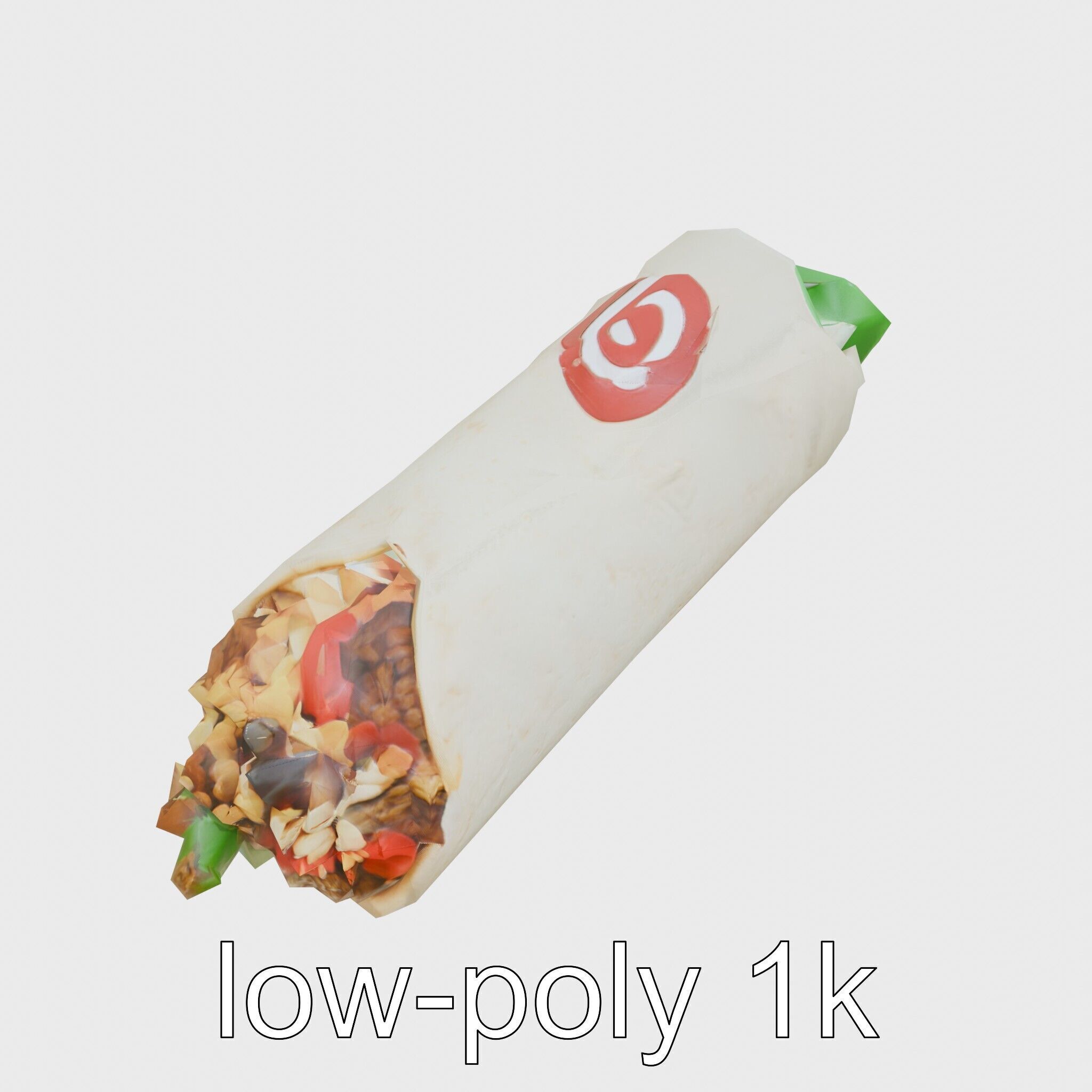 Beef Burrito 3D Realistic Food Model Pack Low-poly 3D model_20