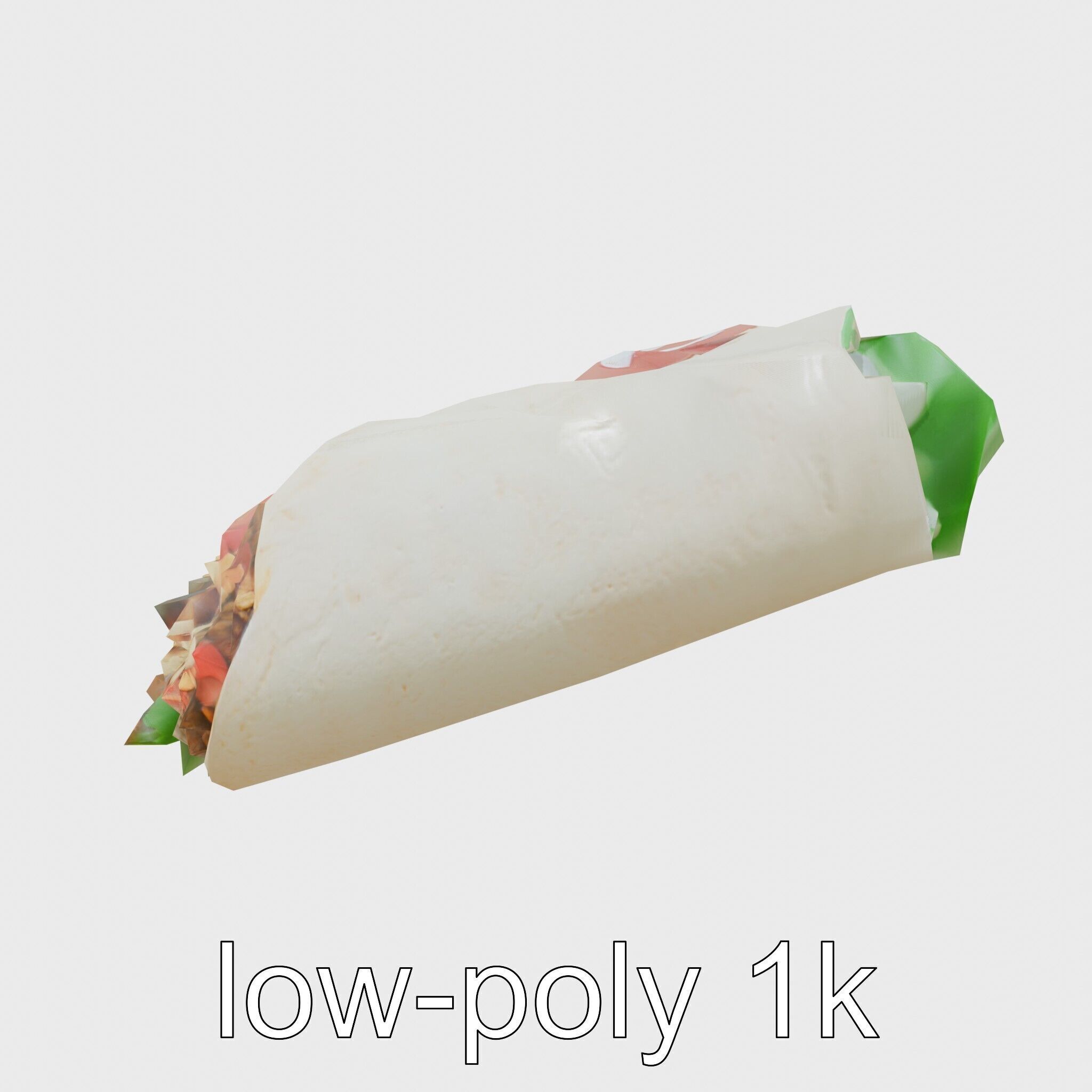 Beef Burrito 3D Realistic Food Model Pack Low-poly 3D model_19