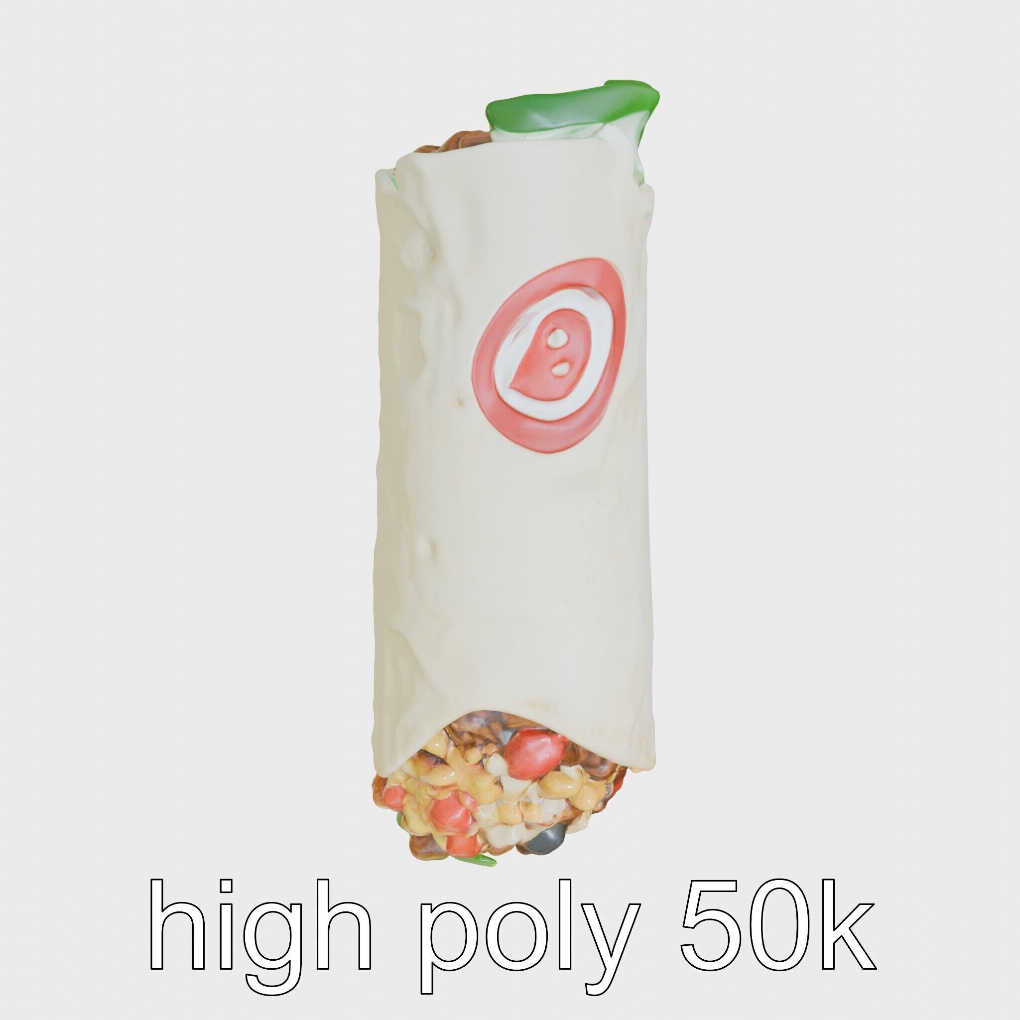 Beef Burrito 3D Realistic Food Model Pack Low-poly 3D model_30