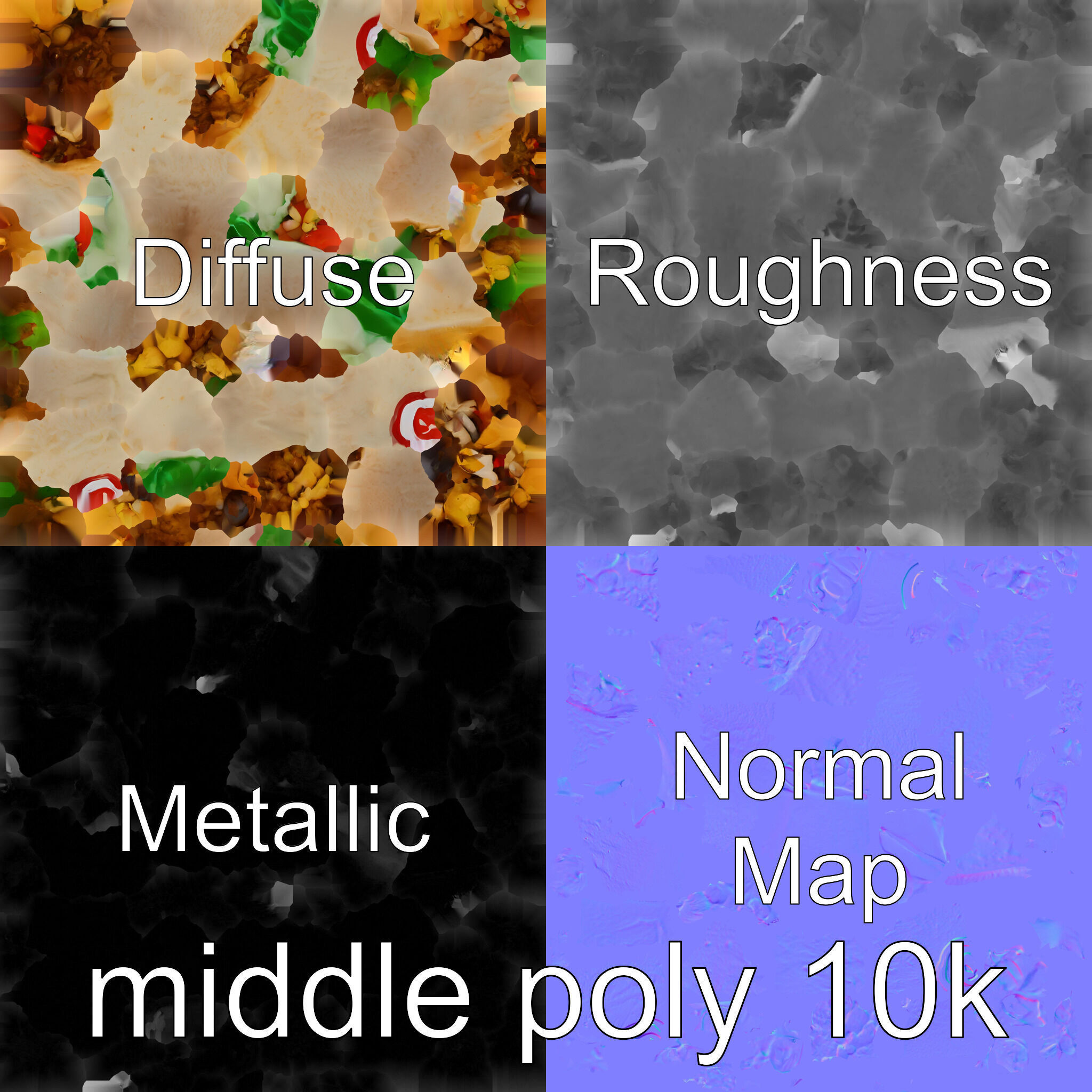 Beef Burrito 3D Realistic Food Model Pack Low-poly 3D model_24