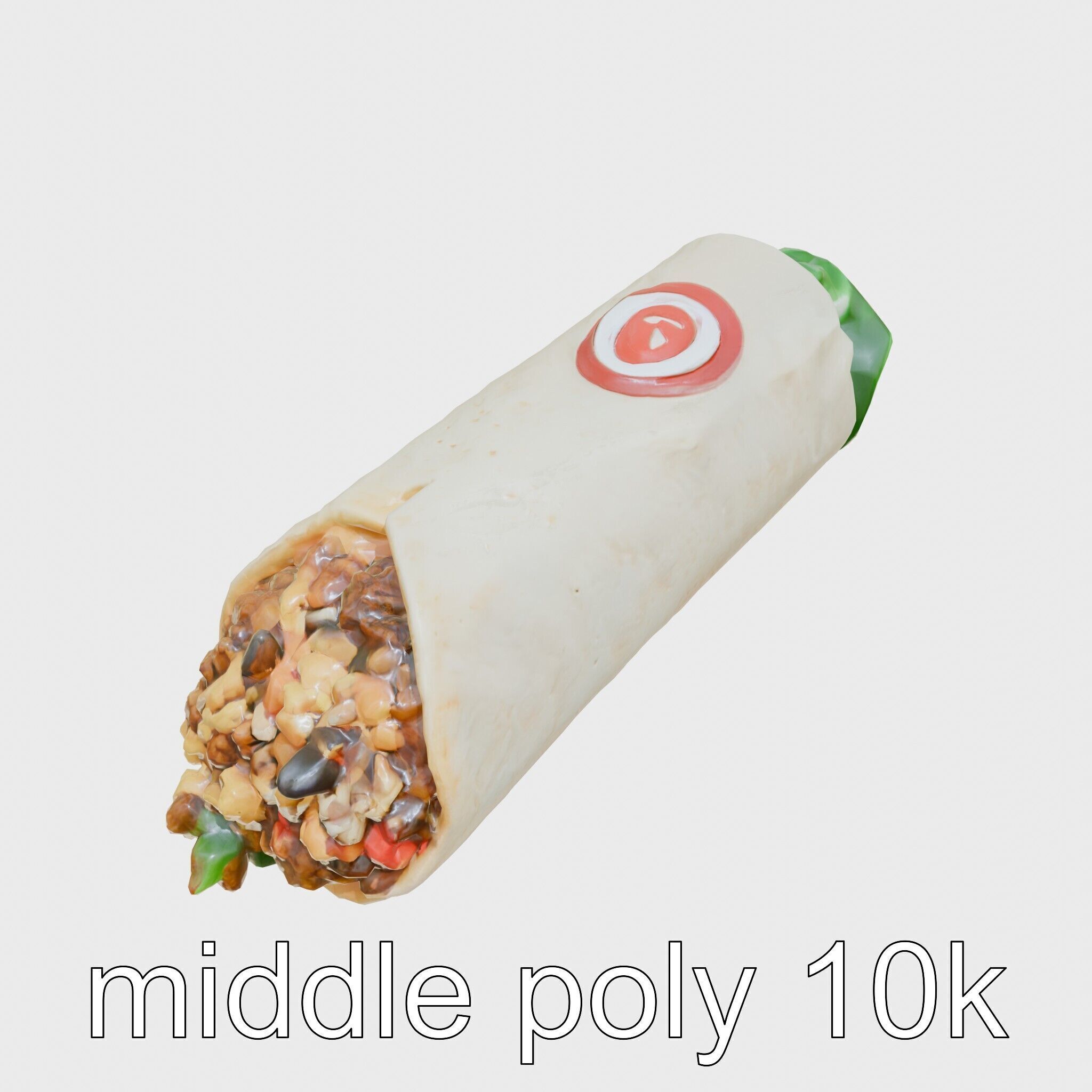 Beef Burrito 3D Realistic Food Model Pack Low-poly 3D model_12