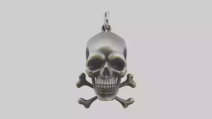 Skull and crossbones keychain model