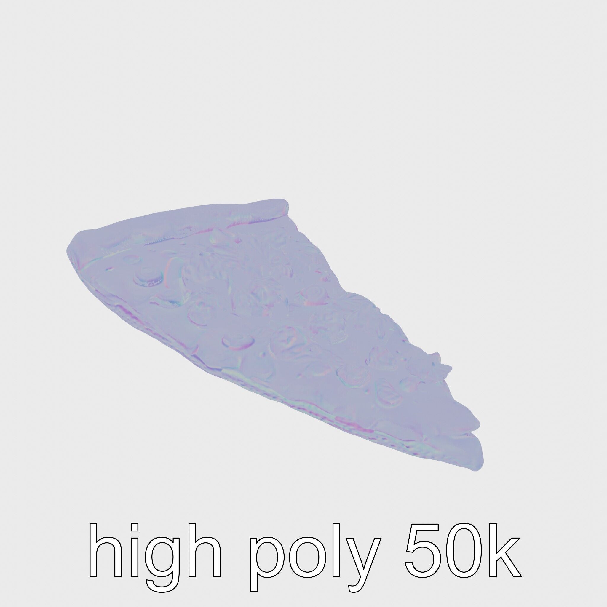 BBQ Chicken Pizza Slice model pack Low-poly 3D model_27