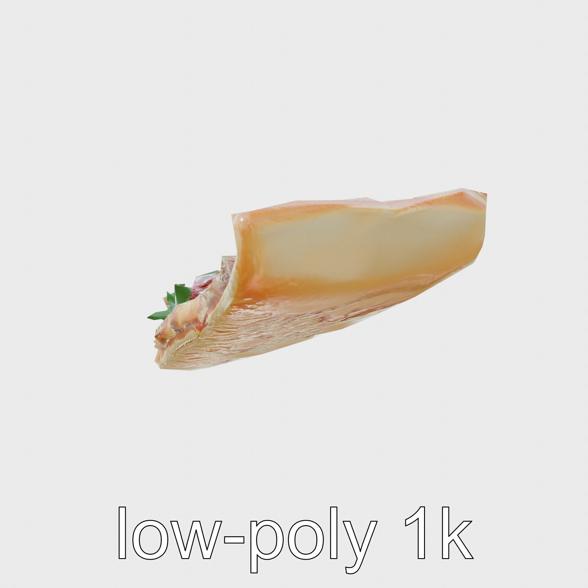 BBQ Chicken Pizza Slice model pack Low-poly 3D model_7