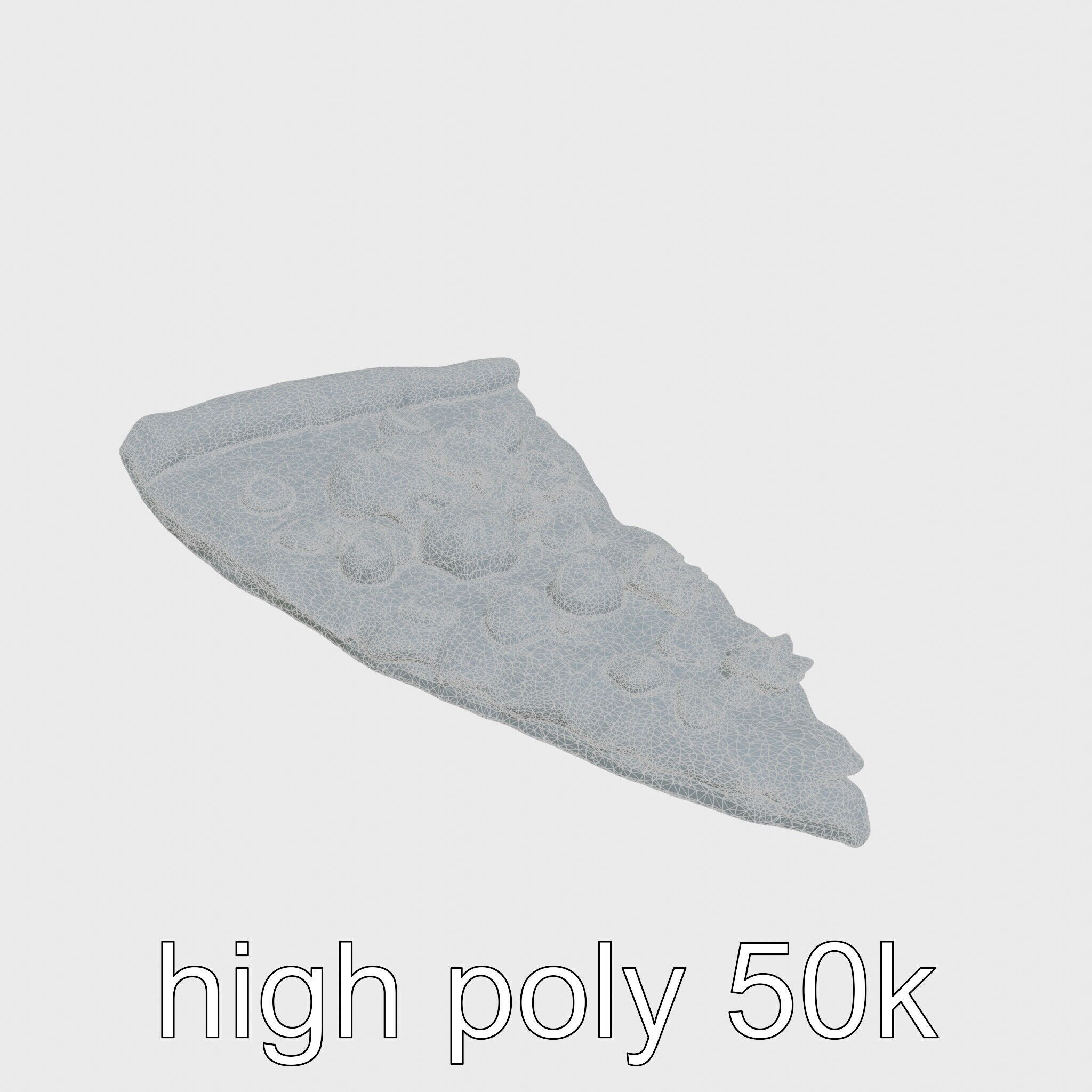 BBQ Chicken Pizza Slice model pack Low-poly 3D model_15