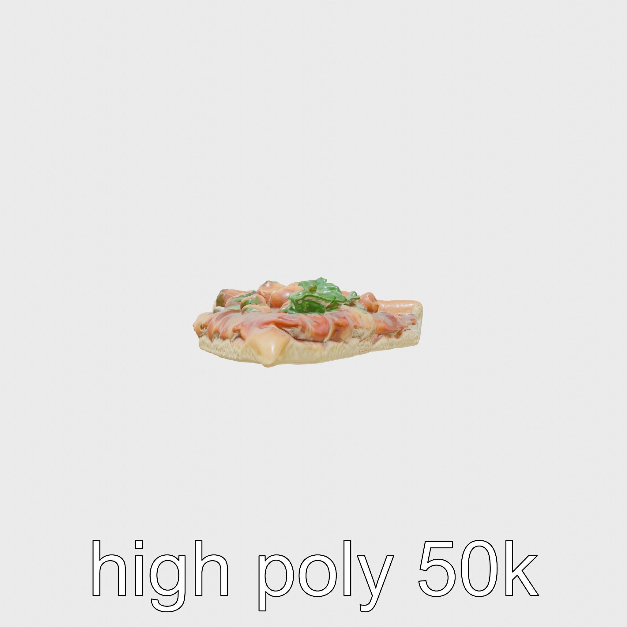 BBQ Chicken Pizza Slice model pack Low-poly 3D model_24