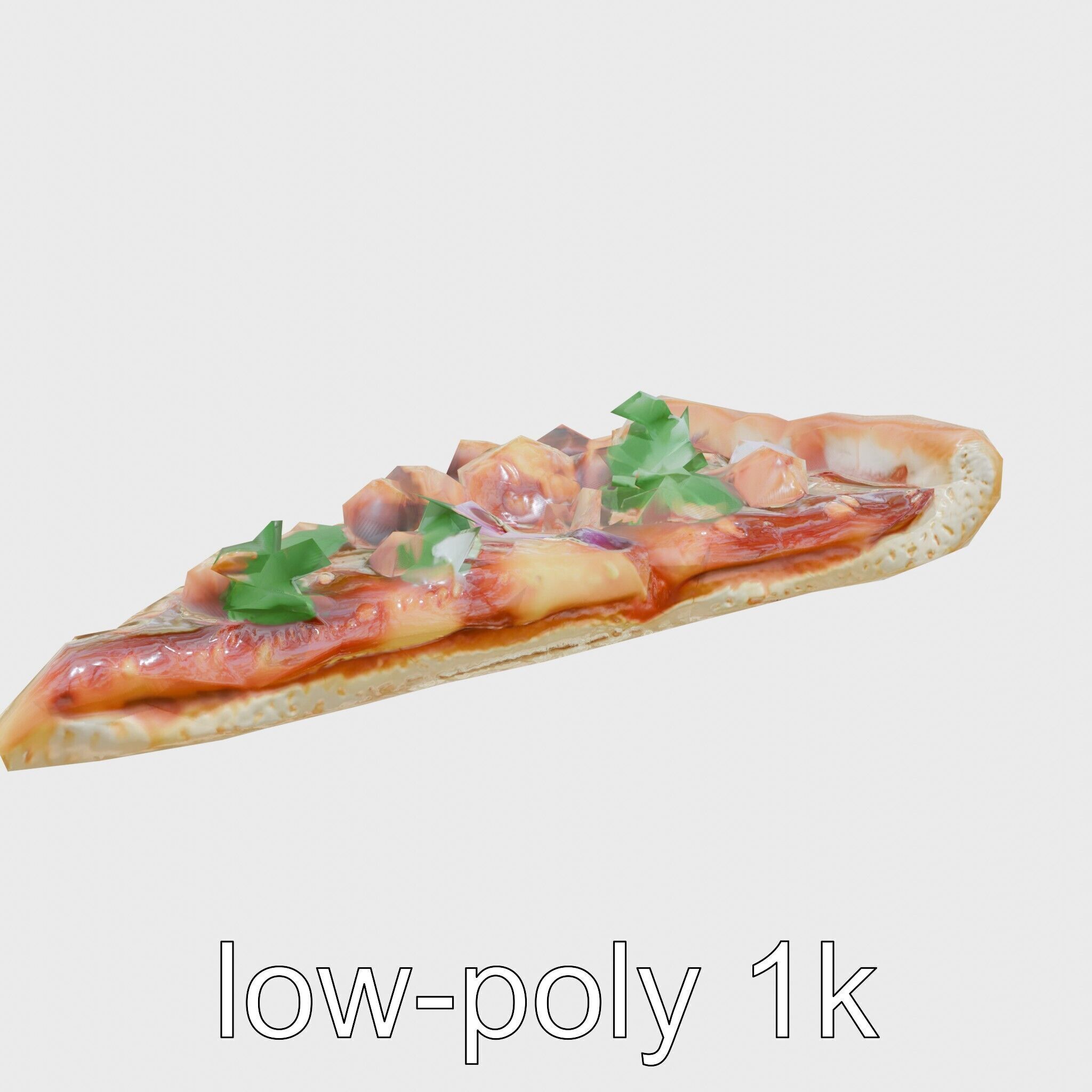 BBQ Chicken Pizza Slice model pack Low-poly 3D model_28