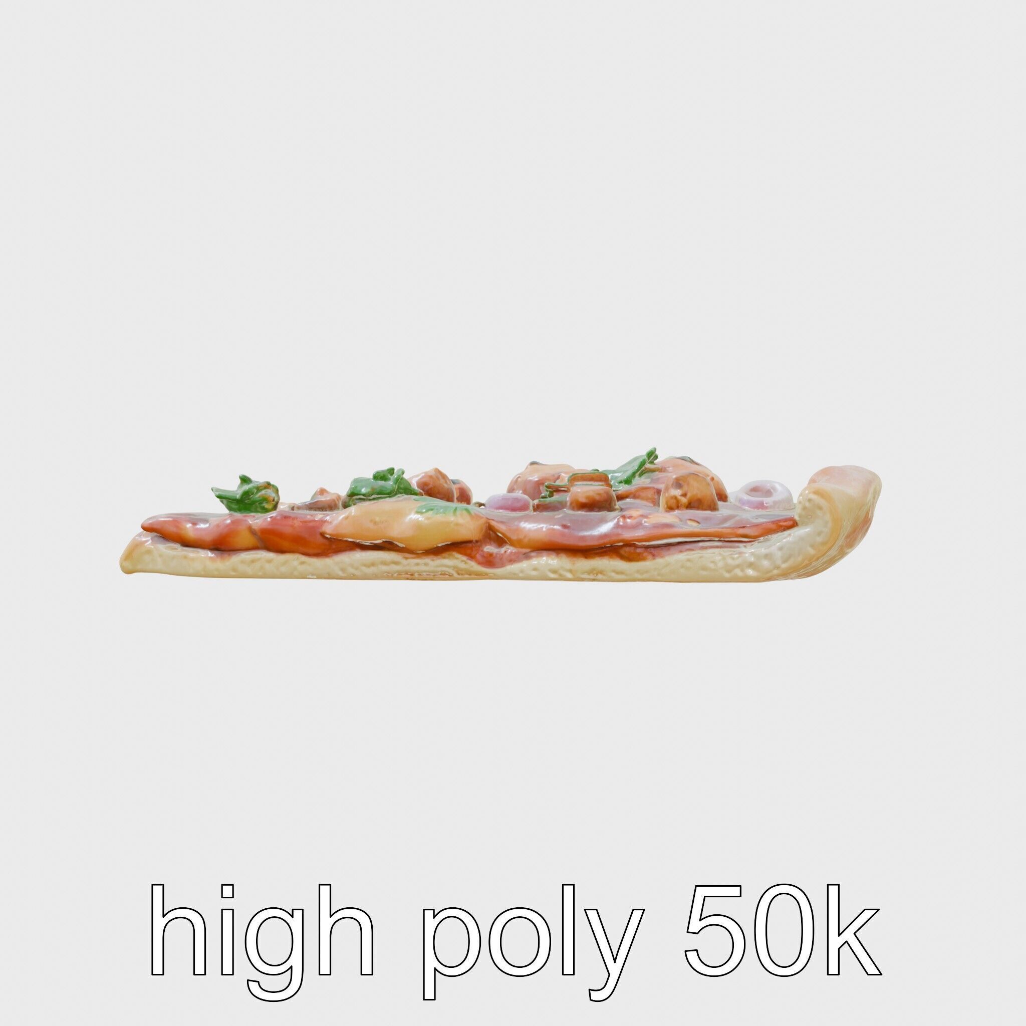 BBQ Chicken Pizza Slice model pack Low-poly 3D model_5
