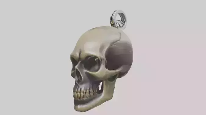 Skull head keychain model 3D model