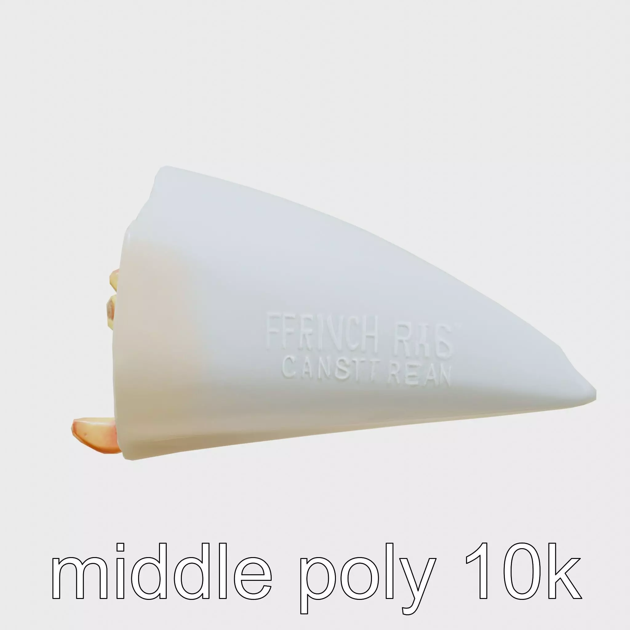 Crispy French Fries Cone model pack Low-poly 3D model_0