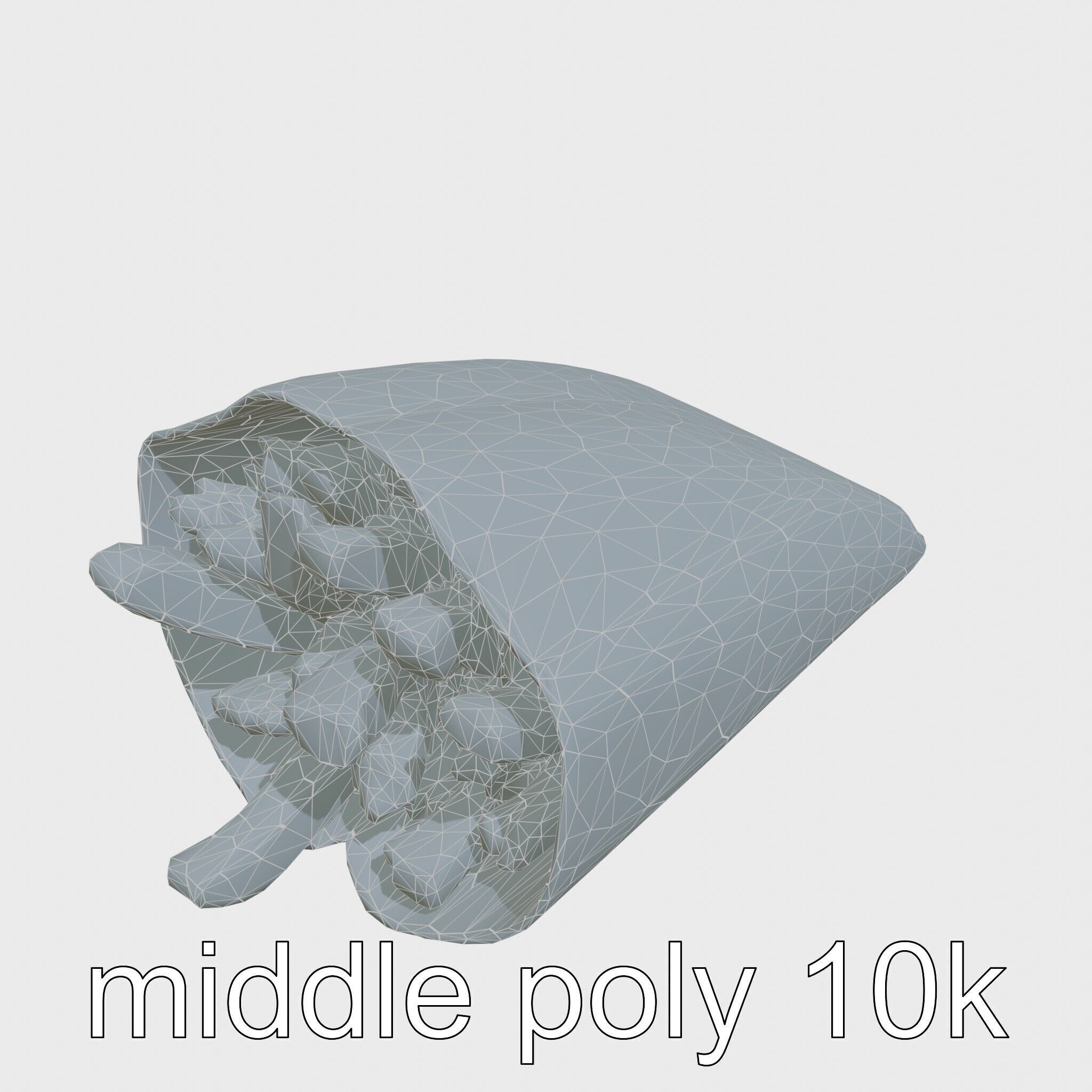 Crispy French Fries Cone model pack Low-poly 3D model_24