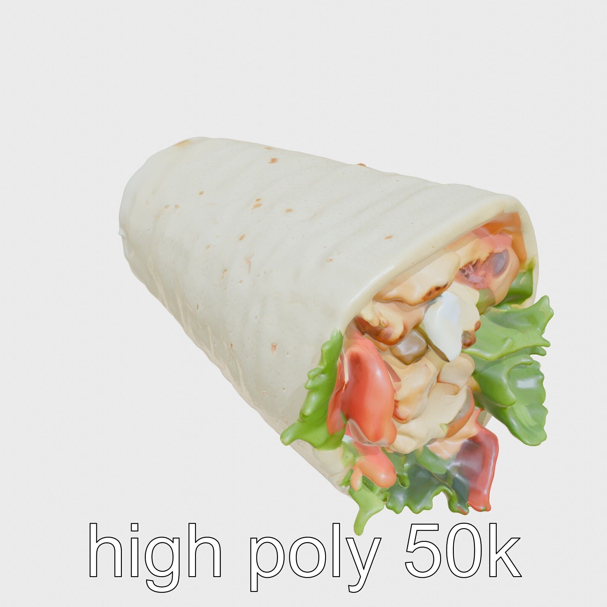 Chicken Gyro Wrap 3D model pack Low-poly 3D model_11