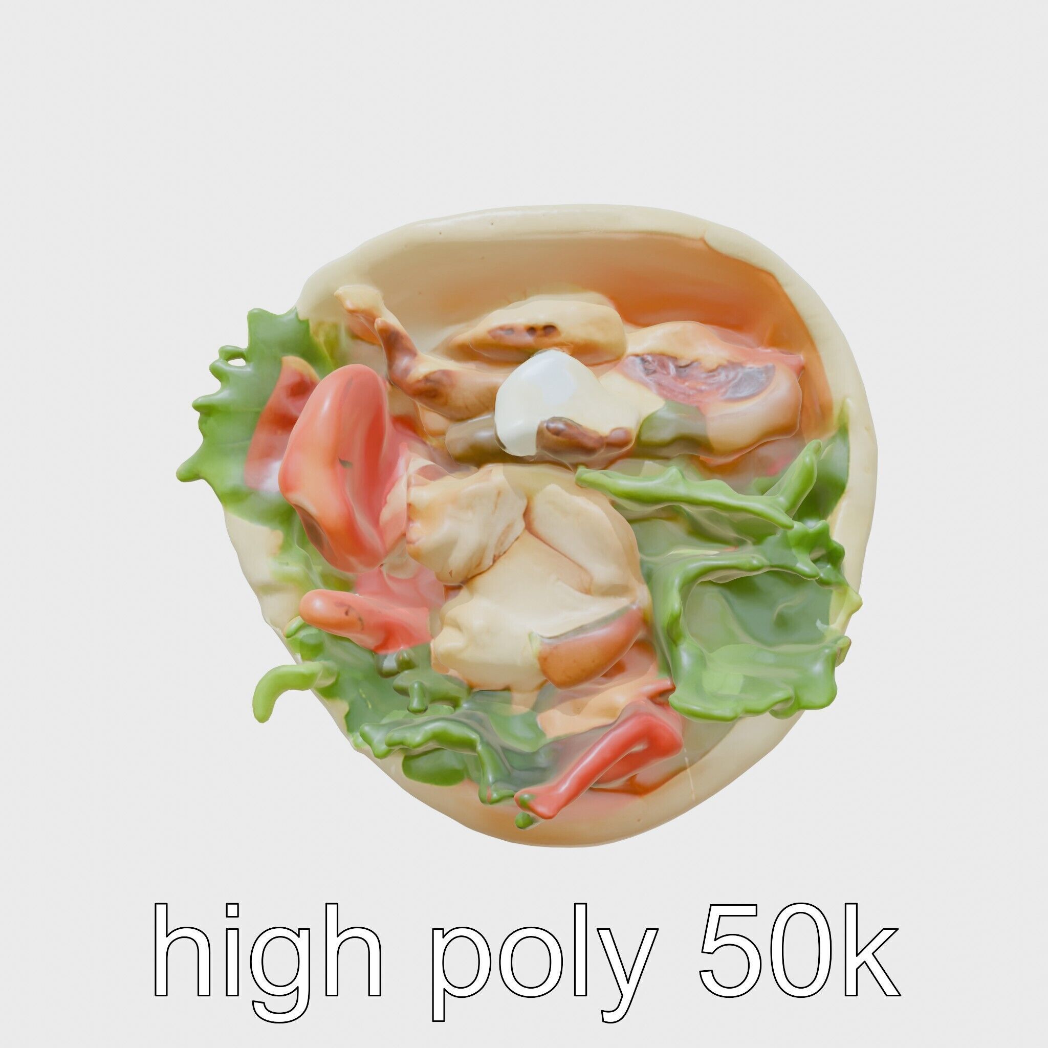 Chicken Gyro Wrap 3D model pack Low-poly 3D model_20