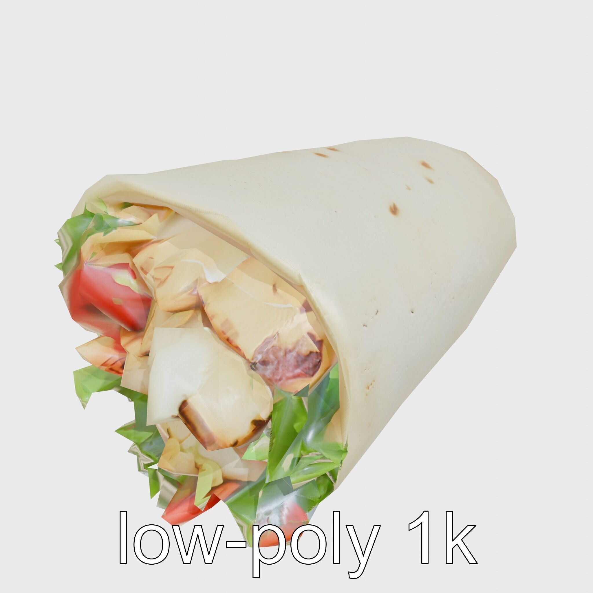 Chicken Gyro Wrap 3D model pack Low-poly 3D model_13