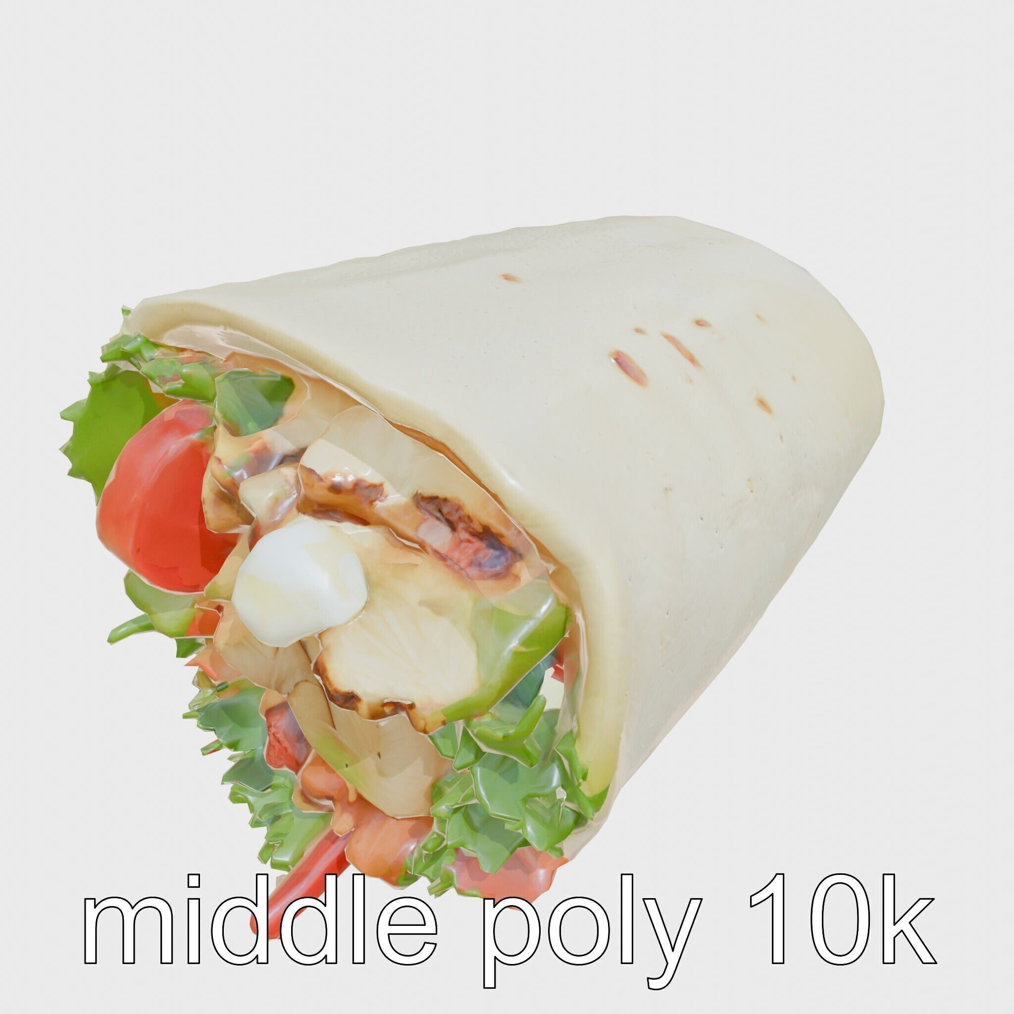 Chicken Gyro Wrap 3D model pack Low-poly 3D model_27