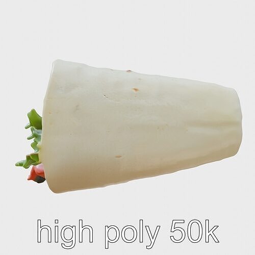 Chicken Gyro Wrap 3D model pack Low-poly 3D model 3