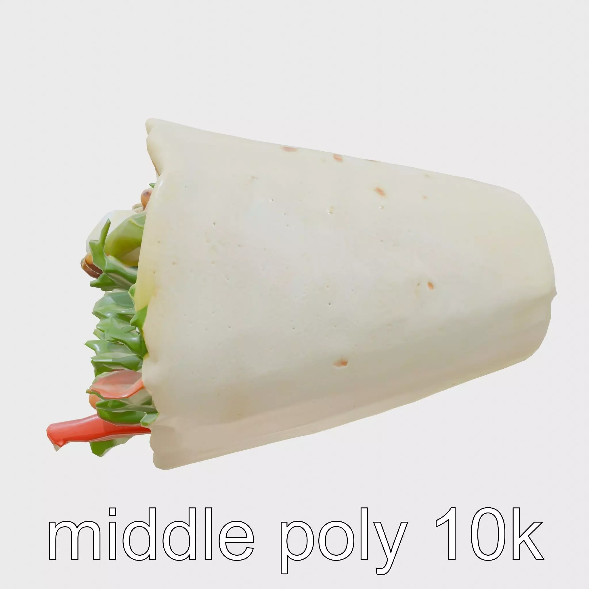 Chicken Gyro Wrap 3D model pack Low-poly 3D model_0