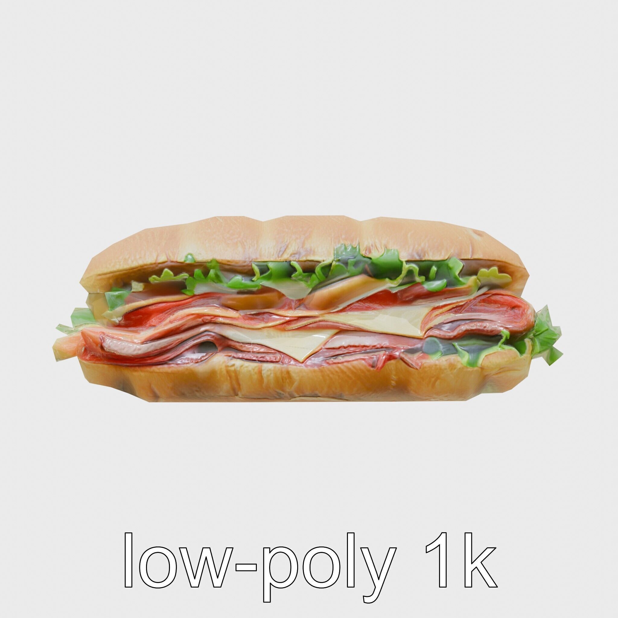 Realistic Sub Sandwich 3D model pack Low-poly 3D model_25