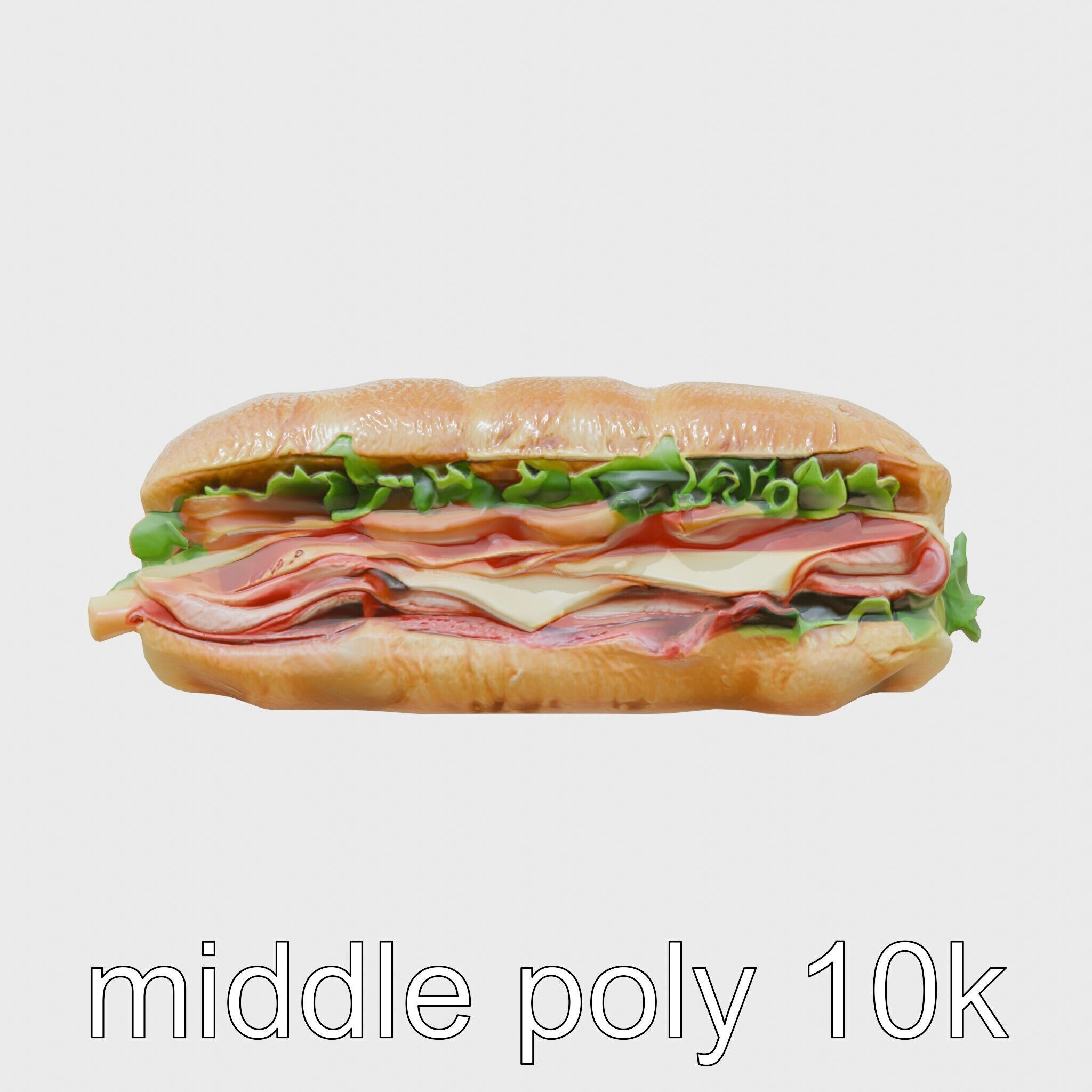 Realistic Sub Sandwich 3D model pack Low-poly 3D model_27