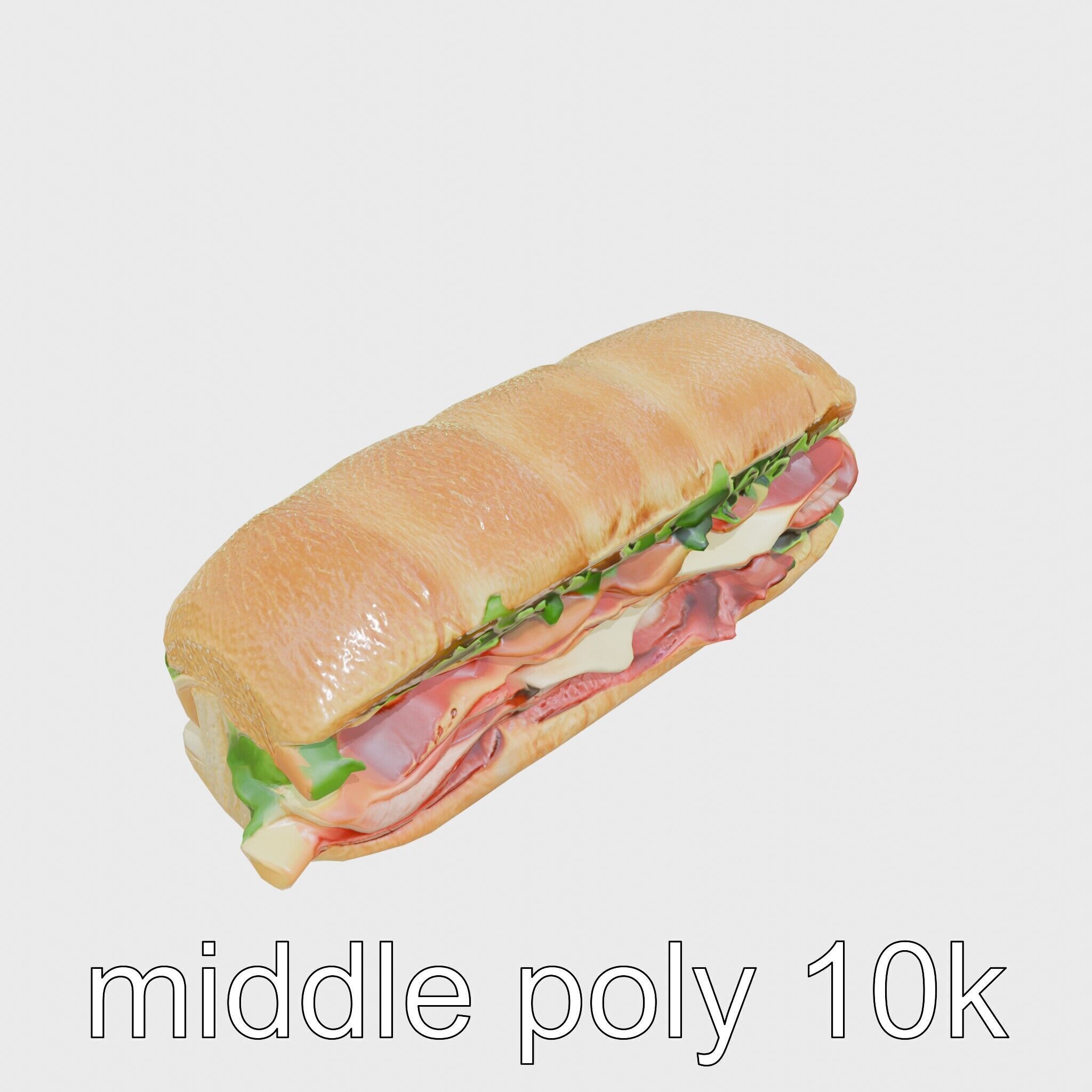 Realistic Sub Sandwich 3D model pack Low-poly 3D model_24