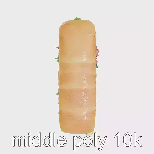 Realistic Sub Sandwich 3D model pack Low-poly 3D model