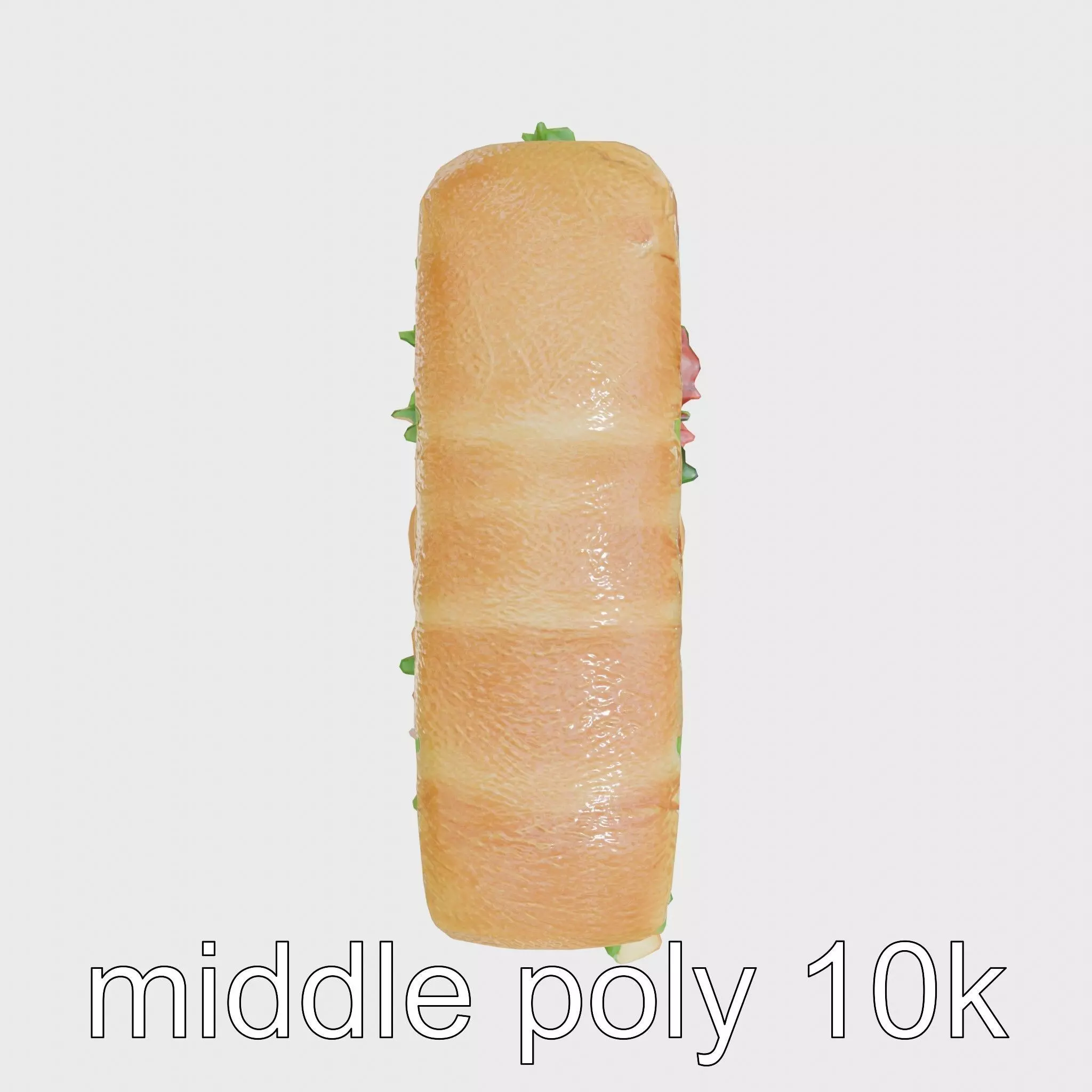 Realistic Sub Sandwich 3D model pack Low-poly 3D model_0