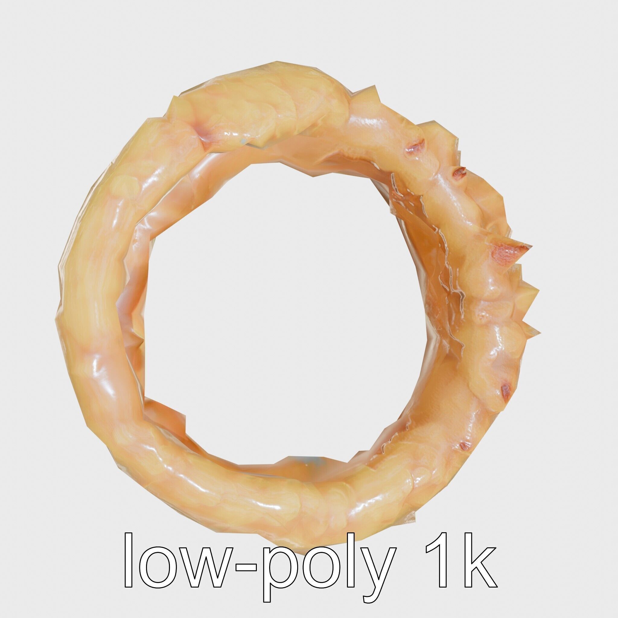 Crispy Onion Rings Model Pack Low-poly 3D model_28