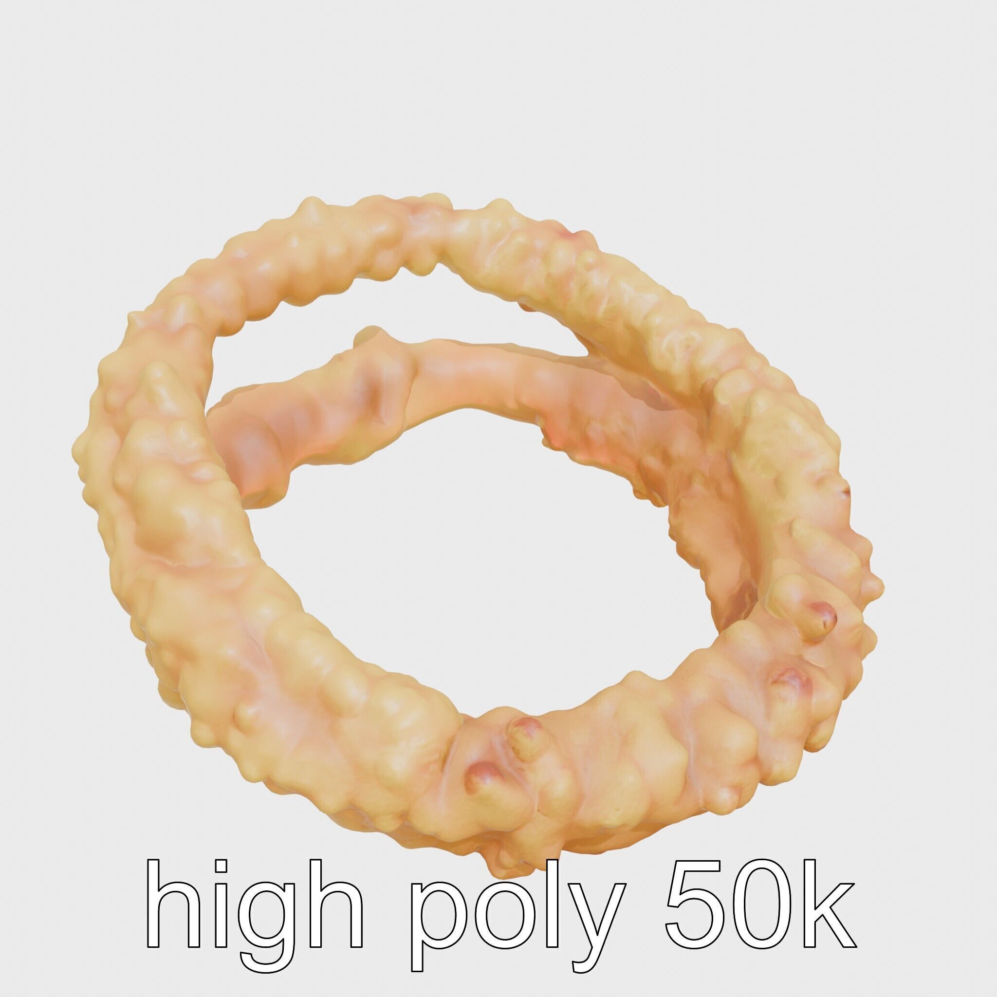 Crispy Onion Rings Model Pack Low-poly 3D model_29