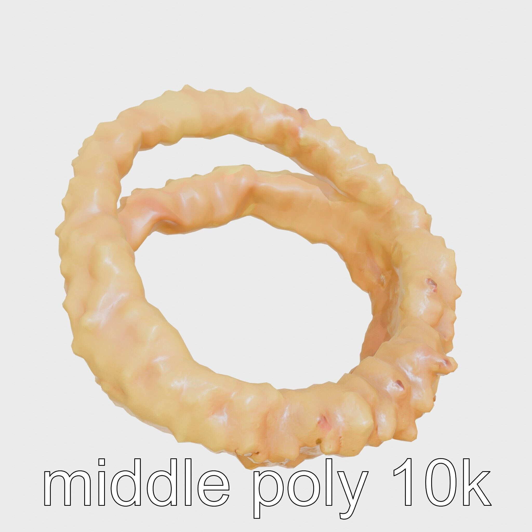 Crispy Onion Rings Model Pack Low-poly 3D model_12