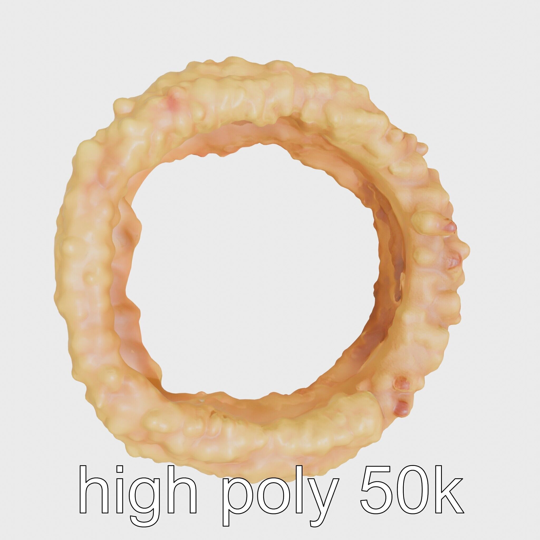 Crispy Onion Rings Model Pack Low-poly 3D model_8
