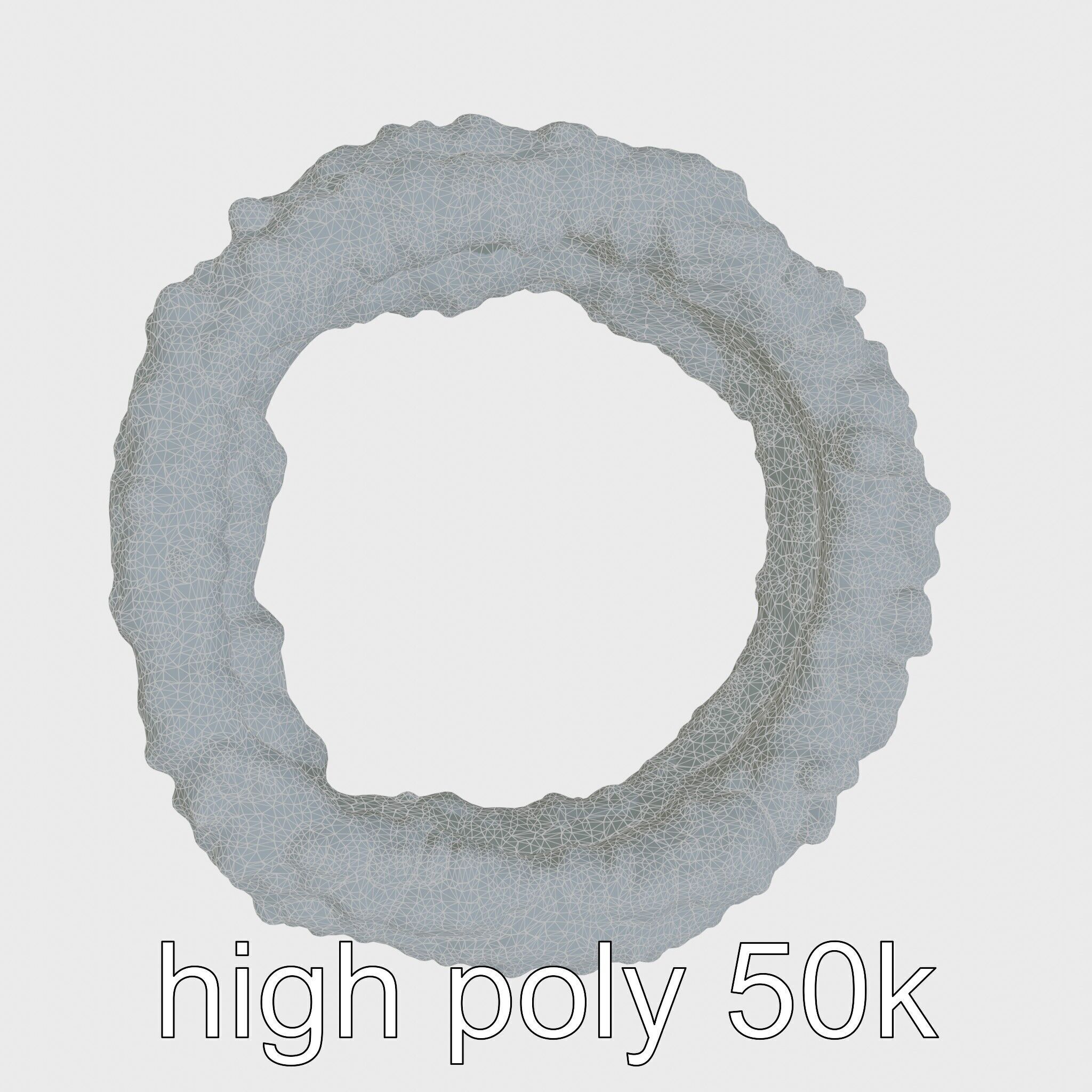 Crispy Onion Rings Model Pack Low-poly 3D model_11