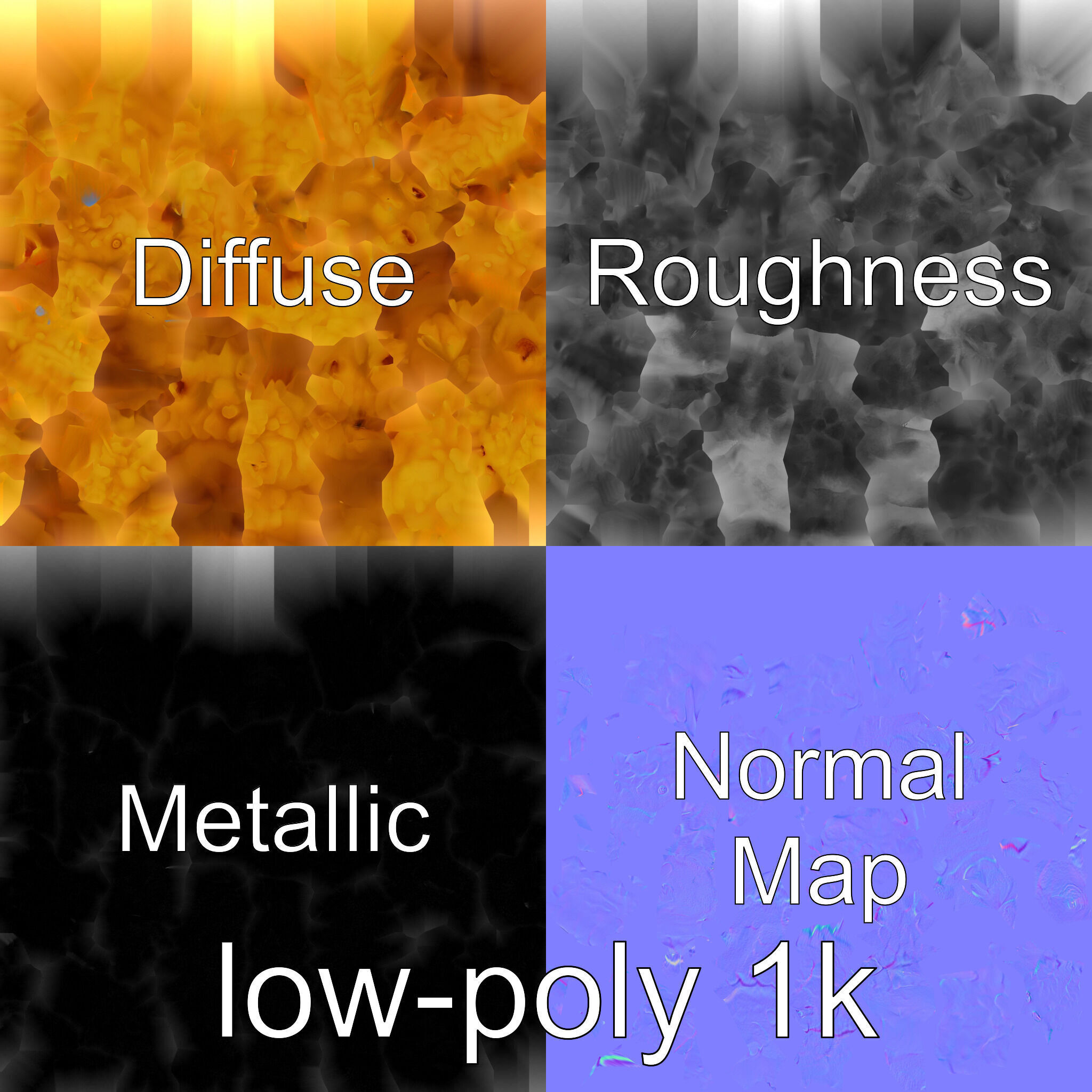 Crispy Onion Rings Model Pack Low-poly 3D model_4