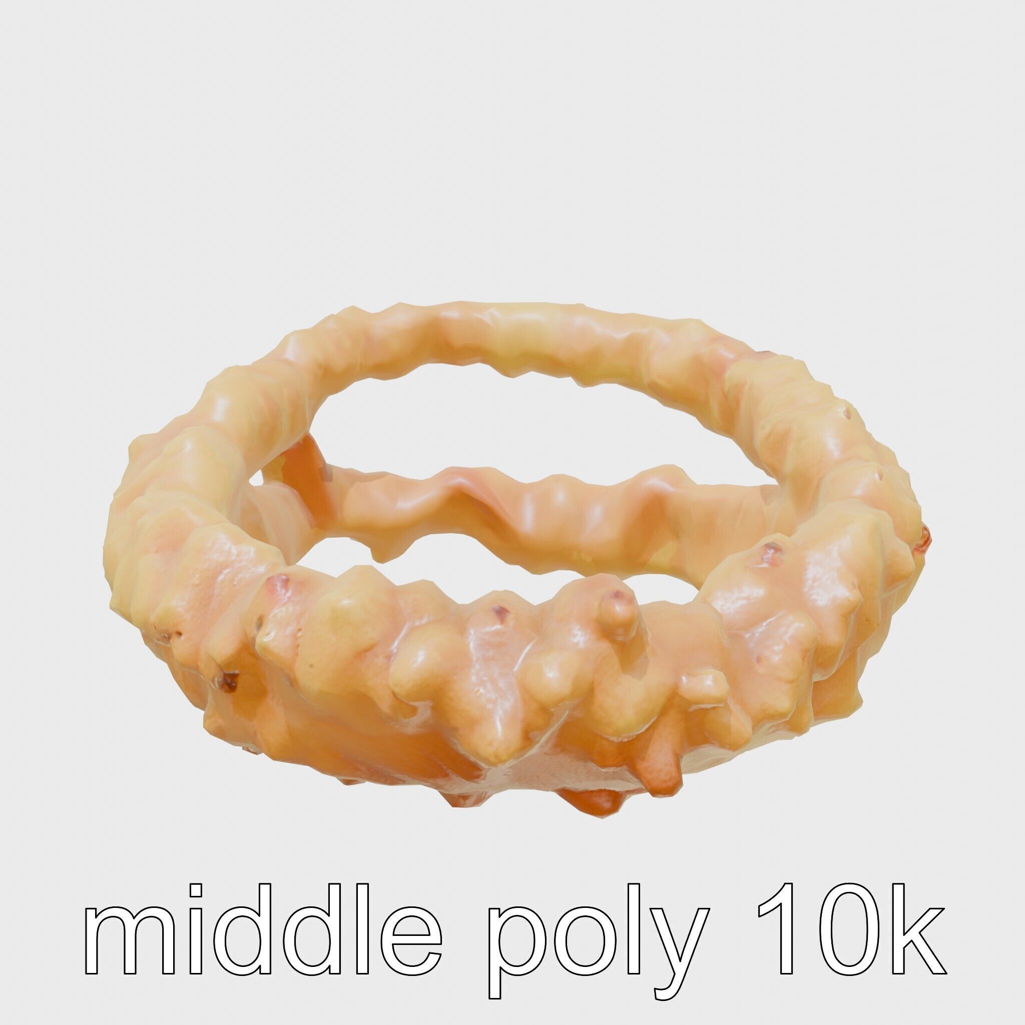 Crispy Onion Rings Model Pack Low-poly 3D model_16